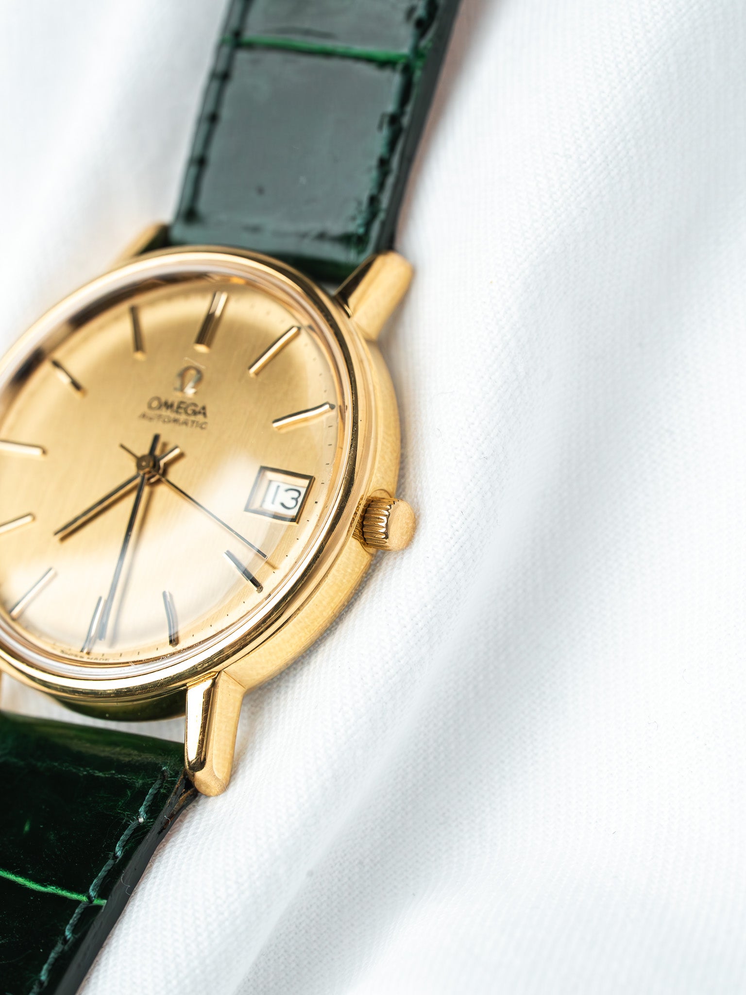Montre Omega 166.0202 Plaqué Or — Automatique Cadran Doré (1974)