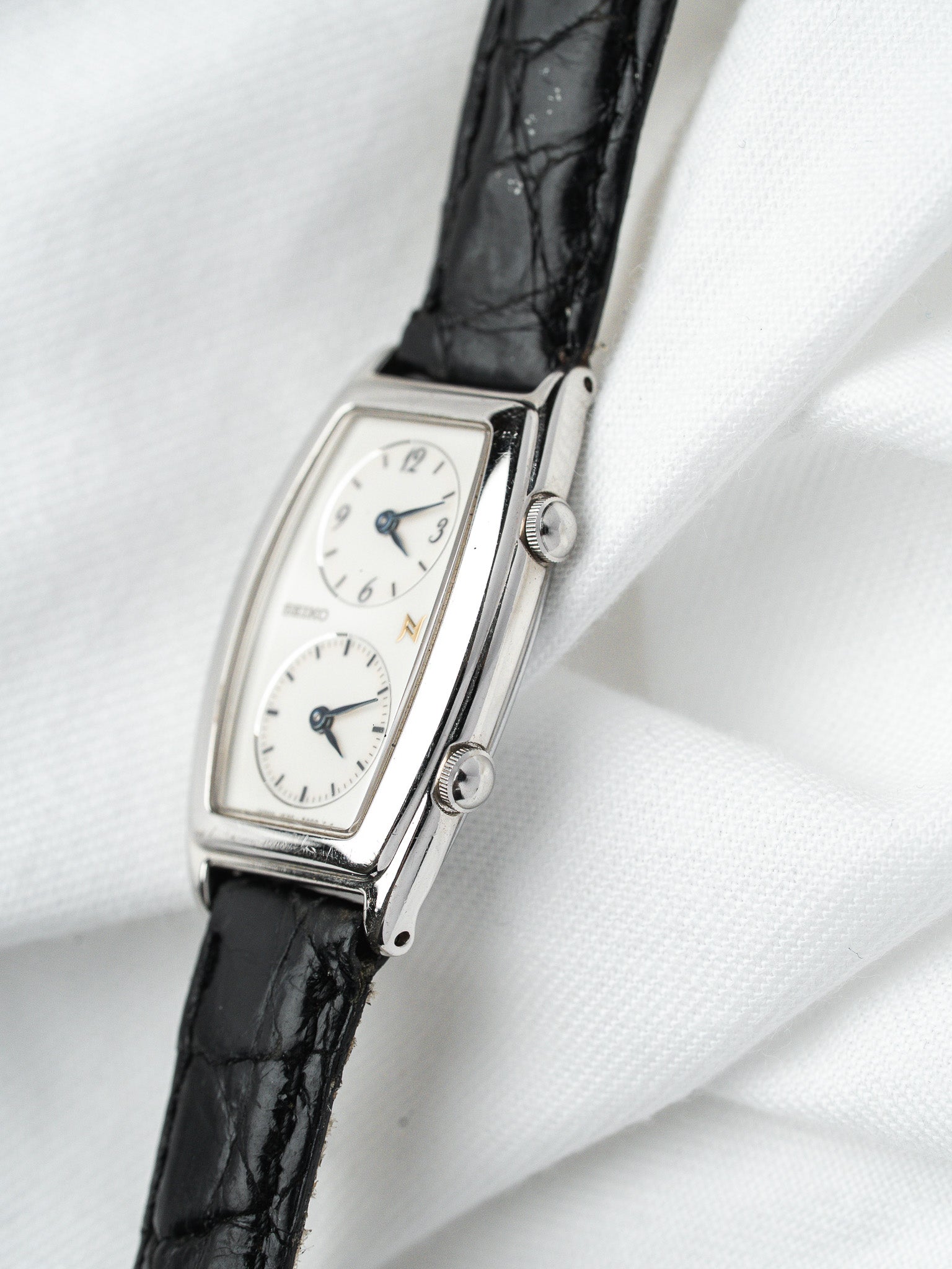 Montre Seiko Noie Dual Time 1E20-3A00 Plaqué Or — Deux Fuseaux (1994)