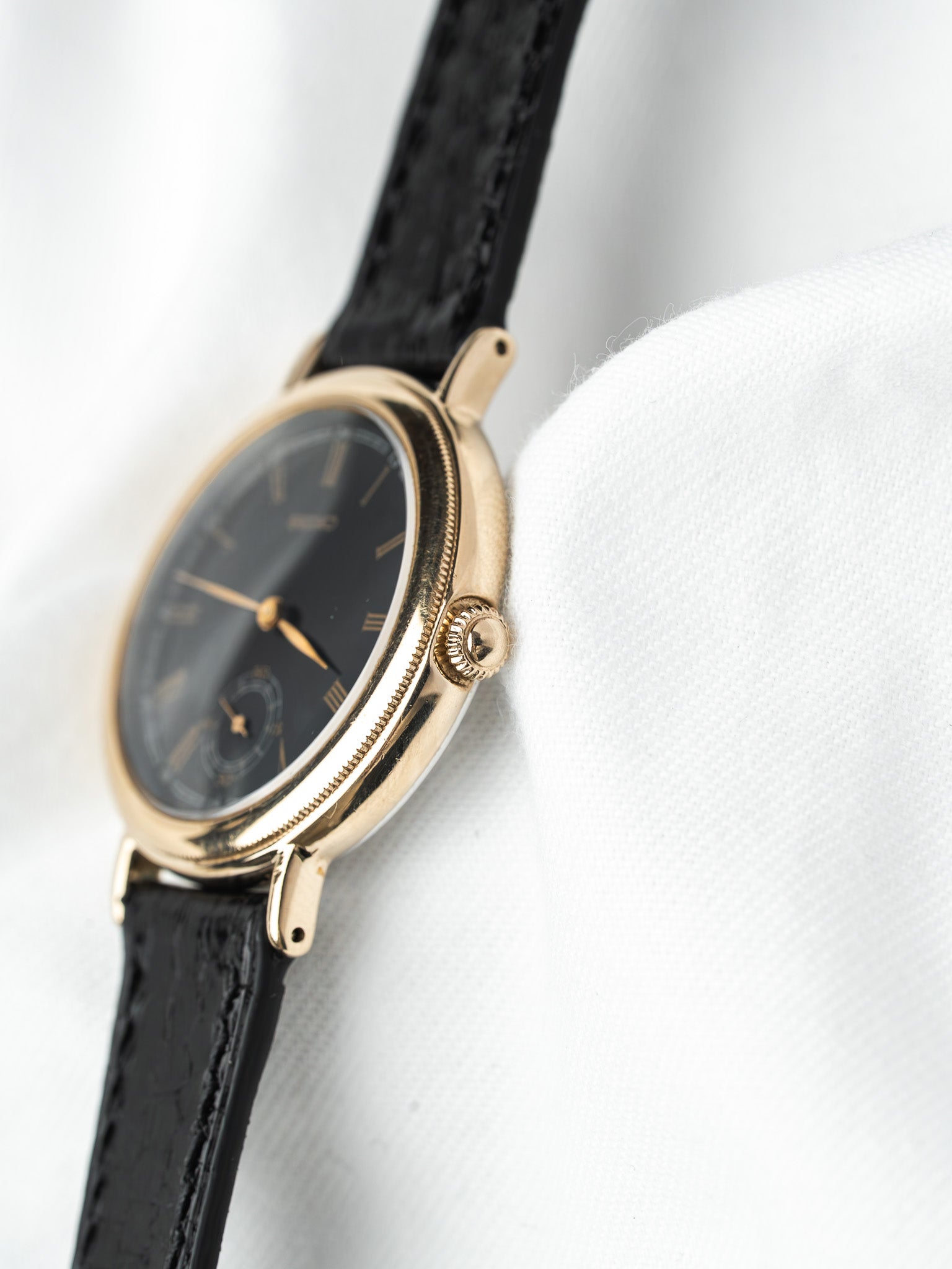 Montre Seiko 2G28-6060 Plaqué Or — Cadran Bleu Nuit 24h (1985)