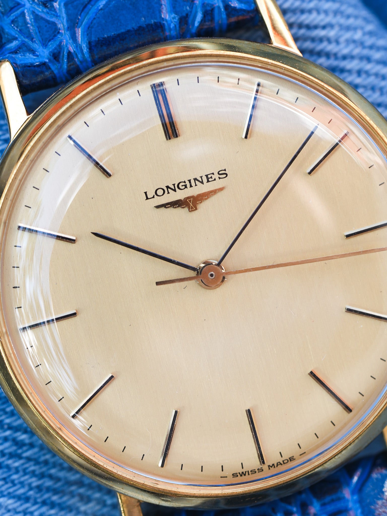 Longines - Dress Watch 6942 Plaqué or Index onyx - 1980s