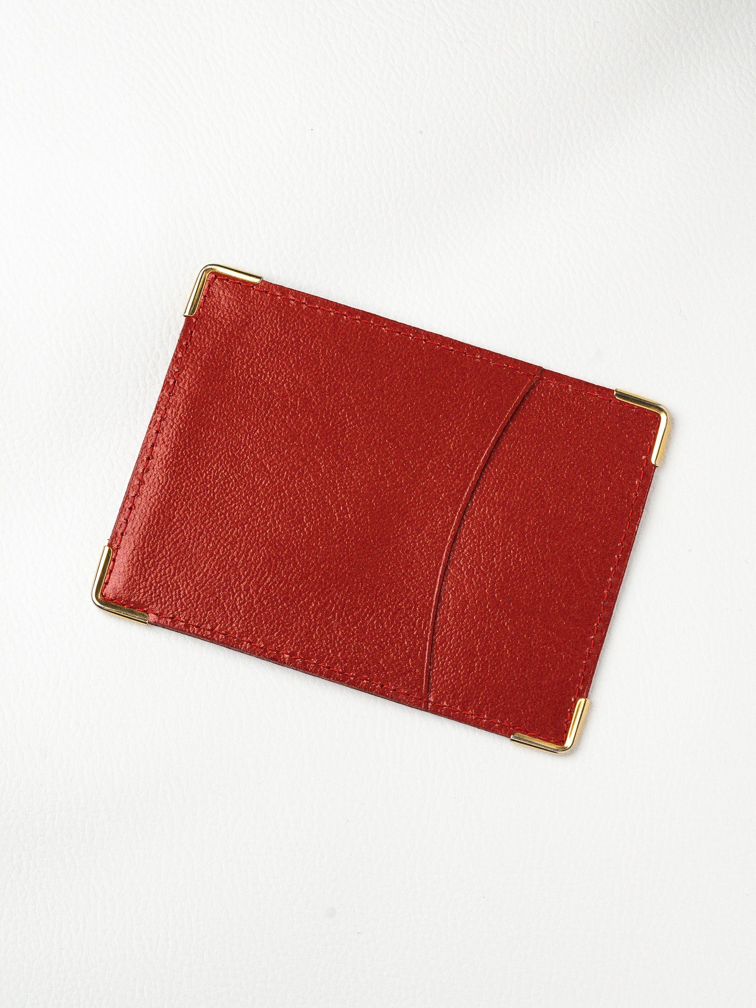 Rolex Card Holder 0101.60.34 — Burgundy Leather and Golden Corners 