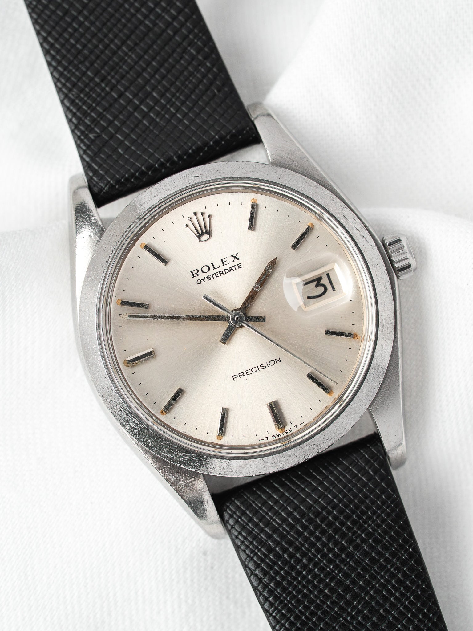 Rolex Oysterdate Precision Watch 6694 — Silvered Dial (1977) 