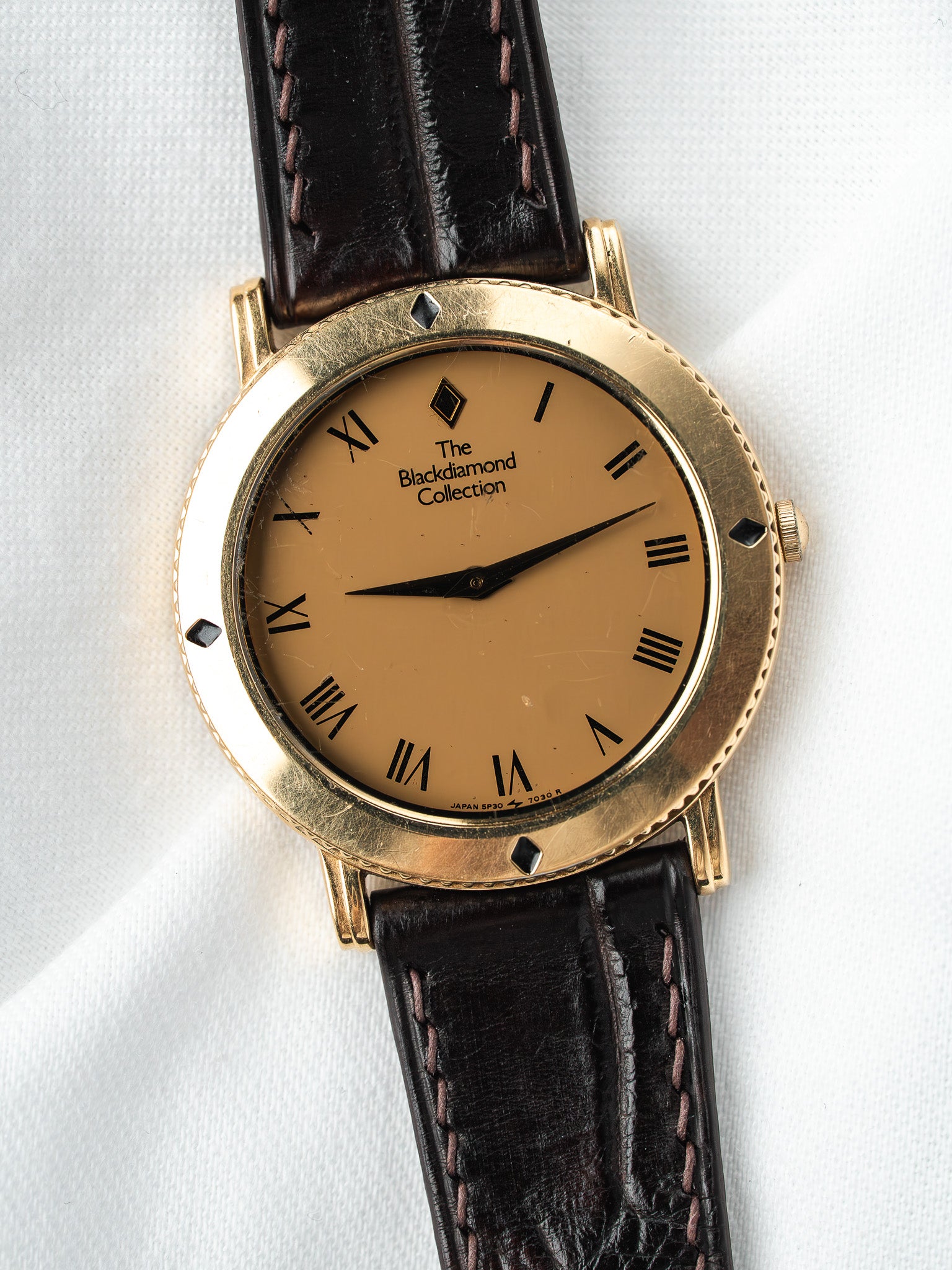 Seiko The Blackdiamond Collection Orologio — Placcato oro Quadrante nascosto (1993) 