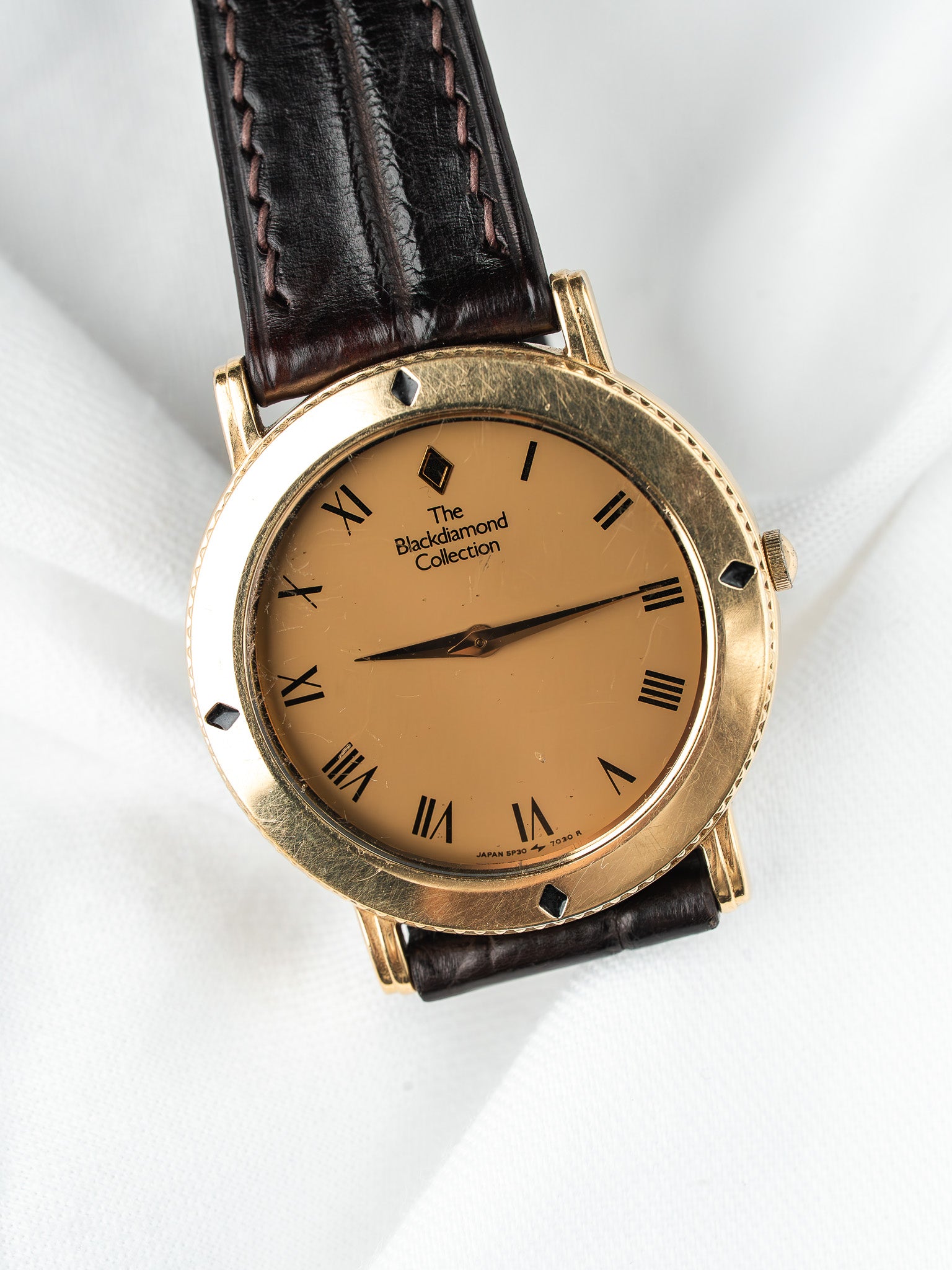 Seiko The Blackdiamond Collection Orologio — Placcato oro Quadrante nascosto (1993) 