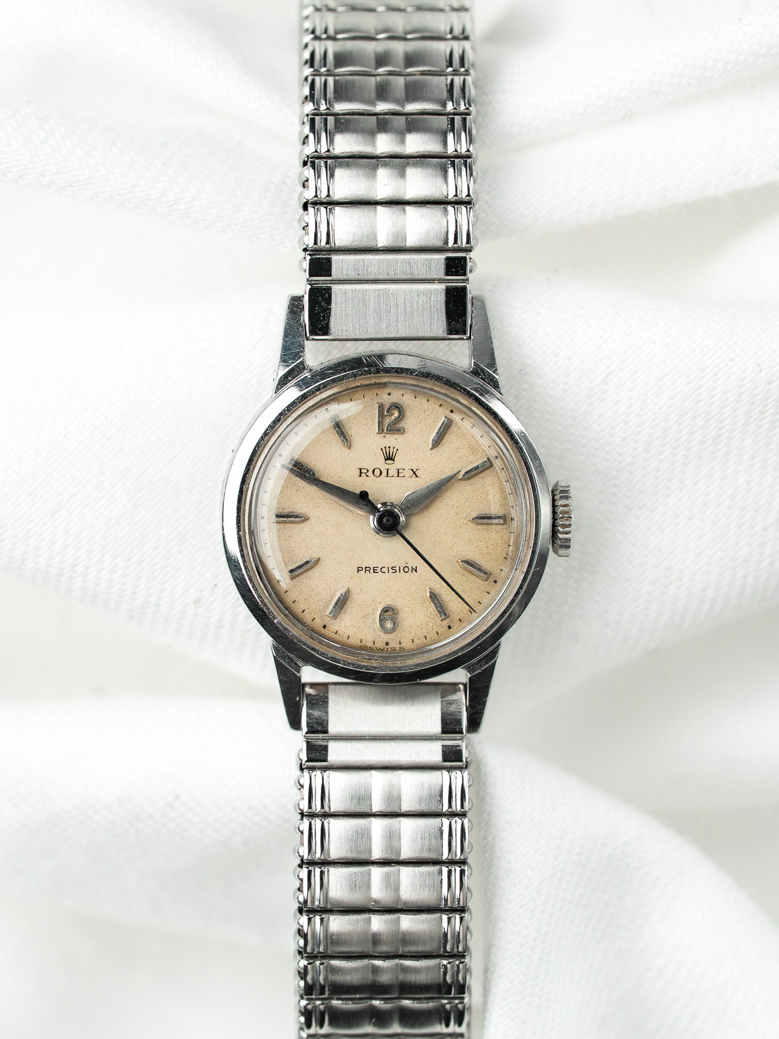 Rolex Precision 9169 Vintage — Montre Femme Trotteuse Bleuie (1955)