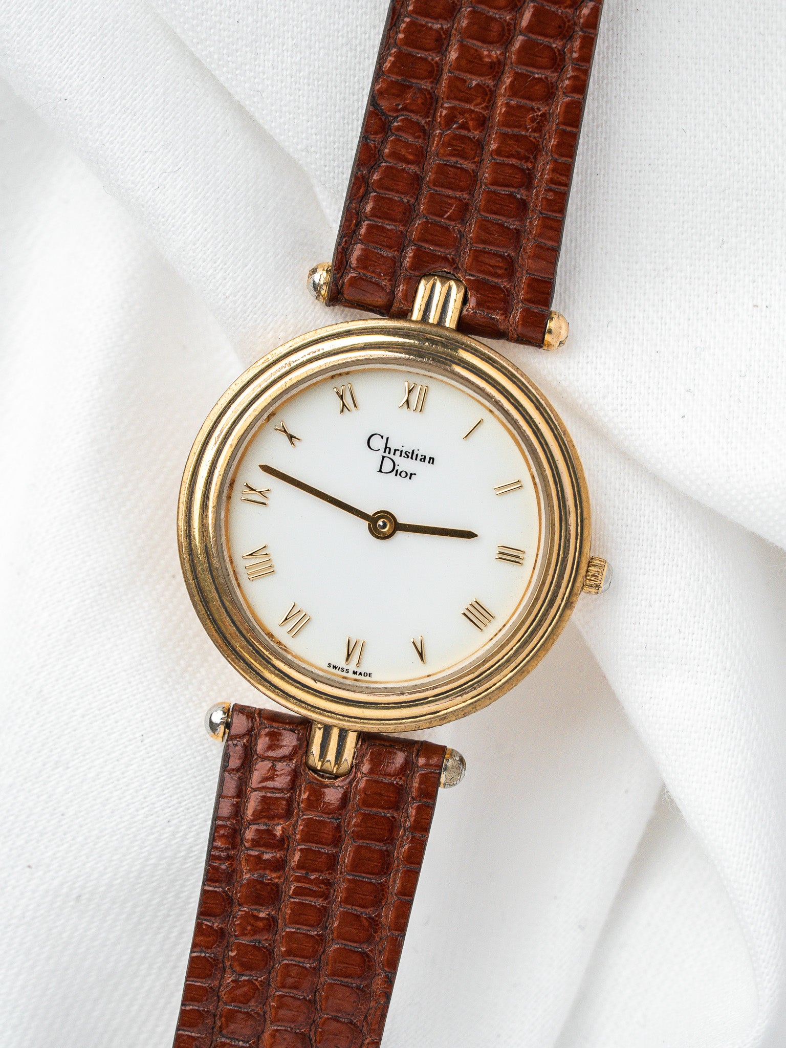 Montre Christian Dior Vintage — Chiffres Romains Or (1990s)