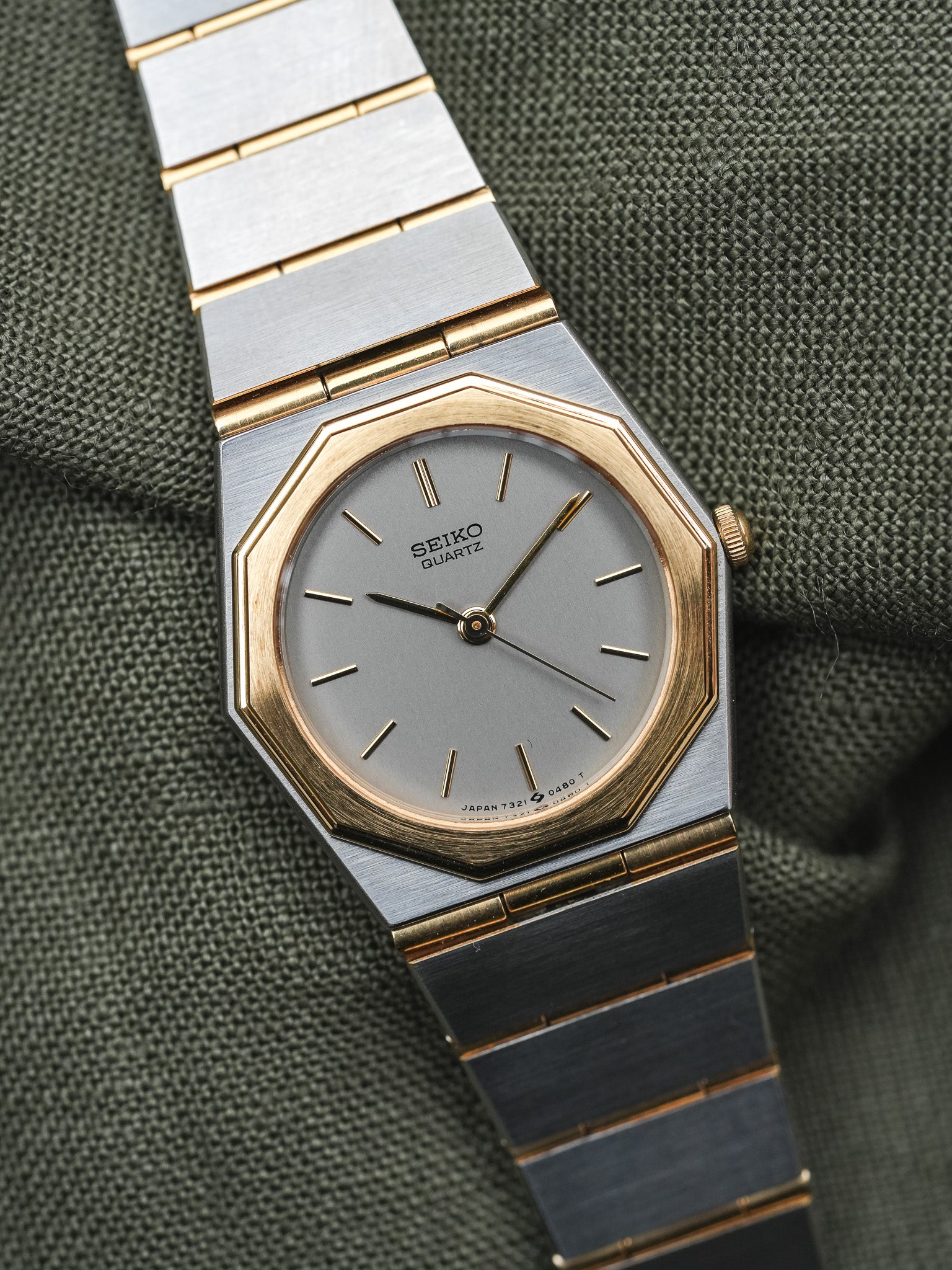 Seiko - Mini Acier Or Cadran Acier - NOS - 1984