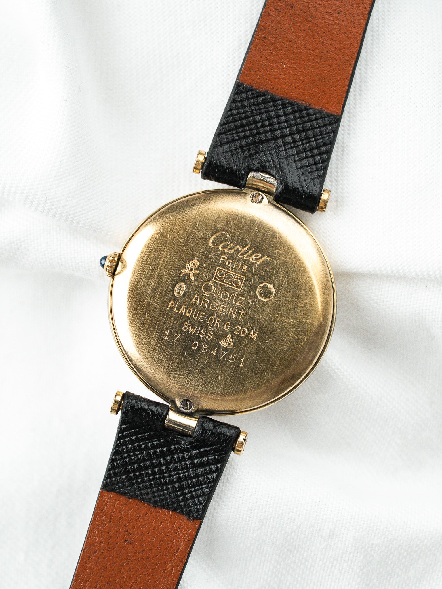 Cartier Must Vendôme 1861 Vermeil — Cadran Burgundy Spider (1990s)