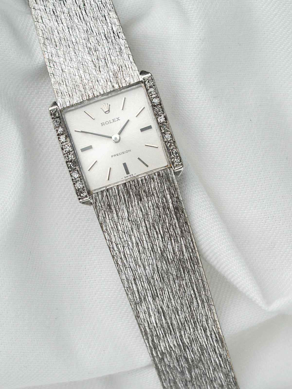 Rolex Precision Watch 2611 — Cóctel Diamantes Acero (1974) 