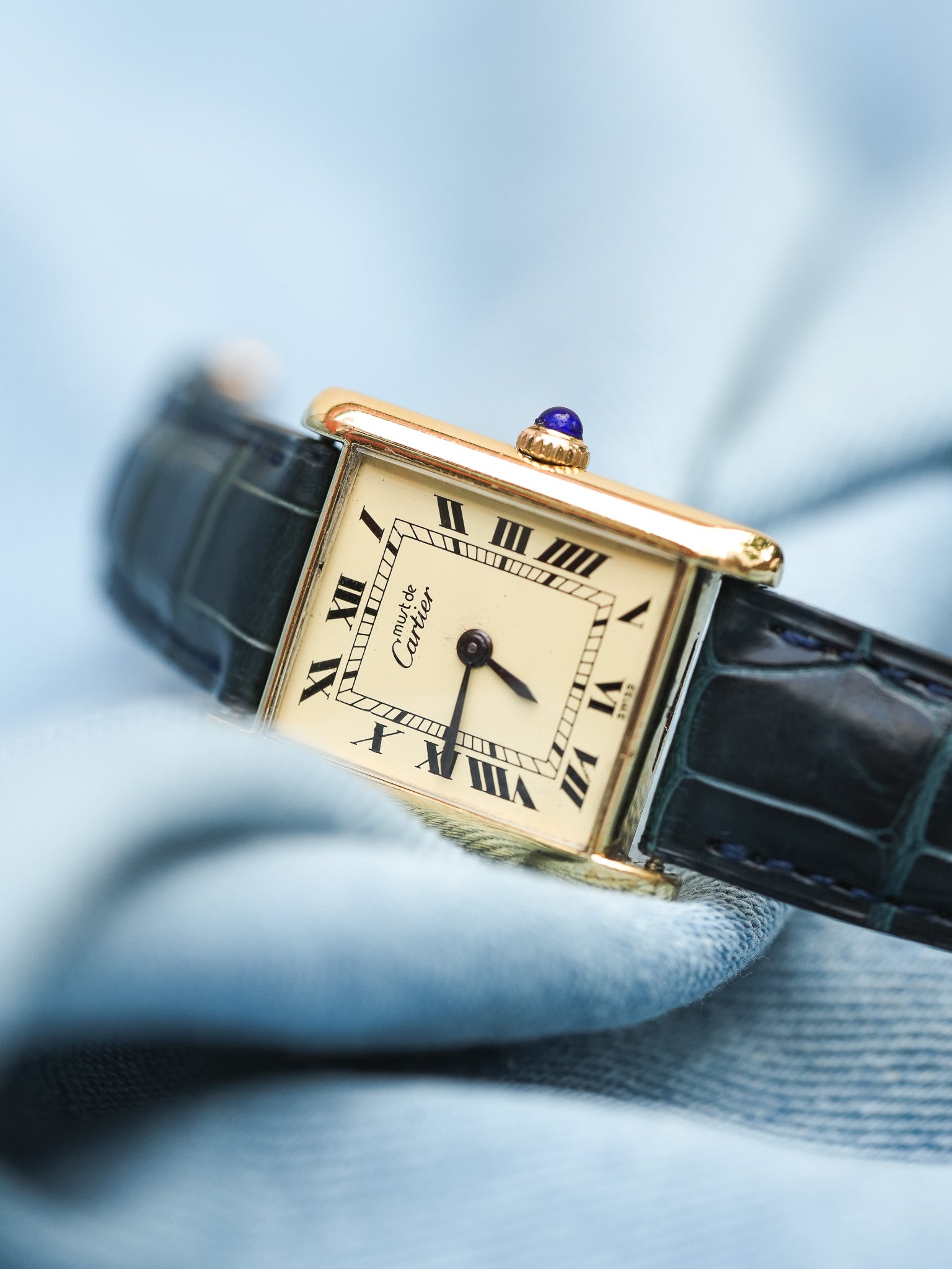 Cartier - Must of Cartier Tank First Generation Electroplated 18K - 1970s 
