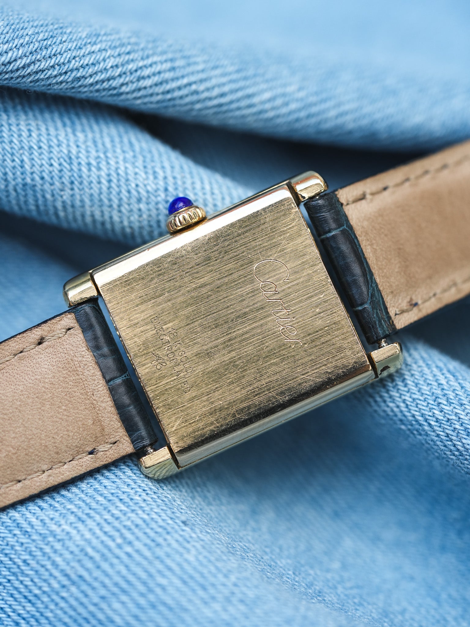 Cartier - Must of Cartier Tank First Generation Electroplated 18K - 1970s 