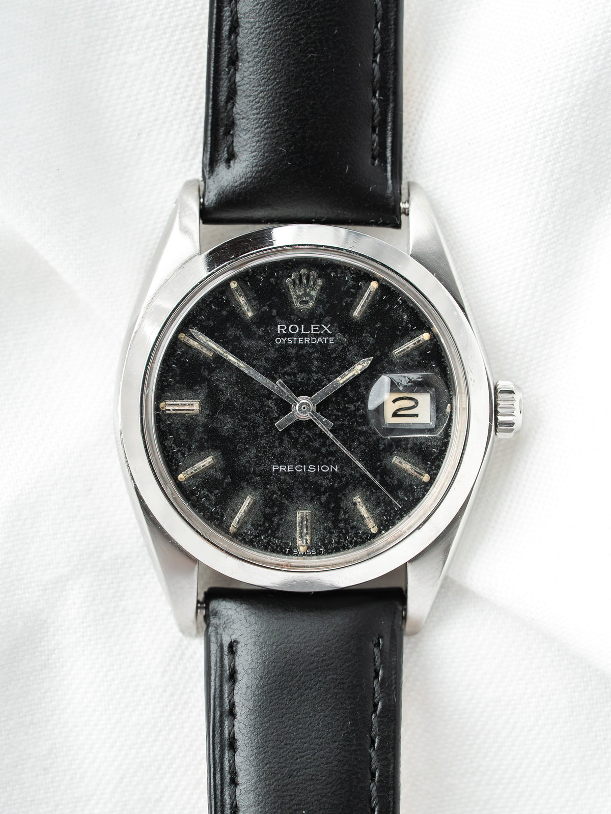 Rolex Oysterdate Watch 6694 — Black Stardust Dial (1966) 