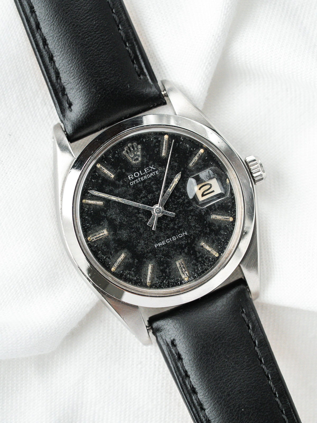 Rolex Oysterdate 6694 Watch — 黑色 Stardust 表盘 (1966) 