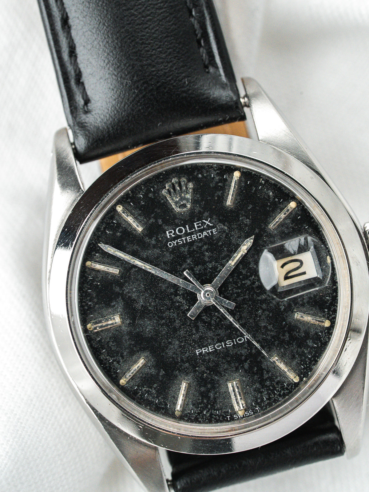 Rolex Oysterdate 6694 Watch — 黑色 Stardust 表盘 (1966) 