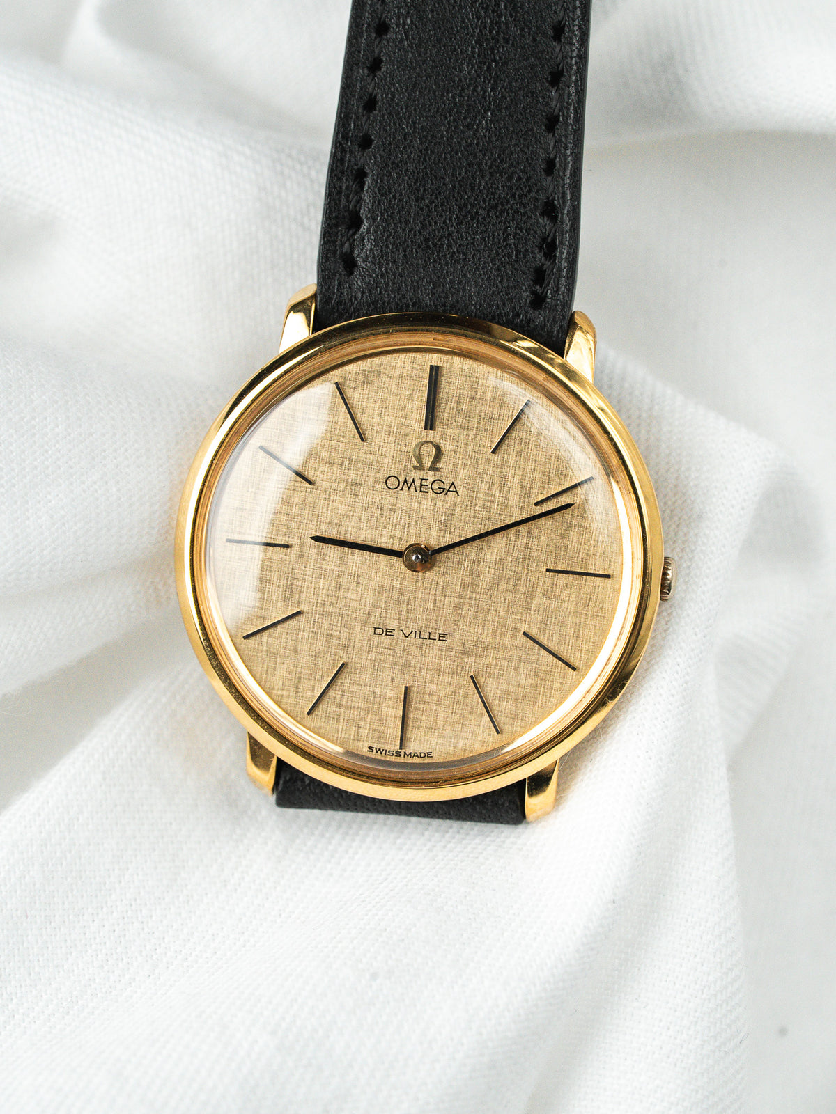 Montre Omega De Ville 111.077 Plaqué Or — Cadran Lin (1970)