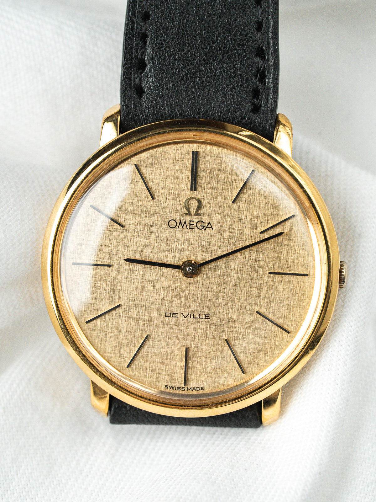 Montre Omega De Ville 111.077 Plaqué Or — Cadran Lin (1970)