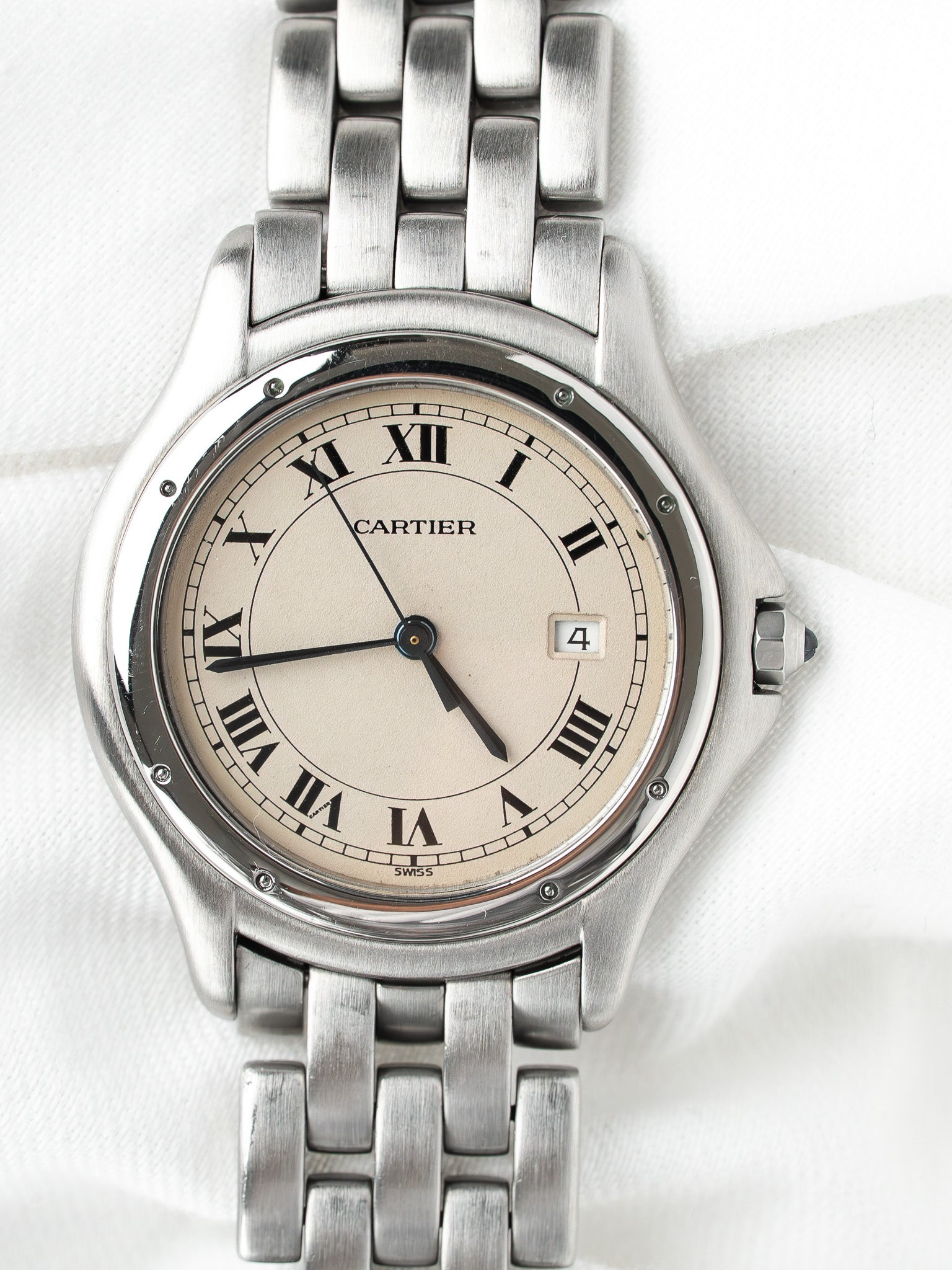 Montre Cartier Panthère Cougar 987904 Acier — Romains (1990s)