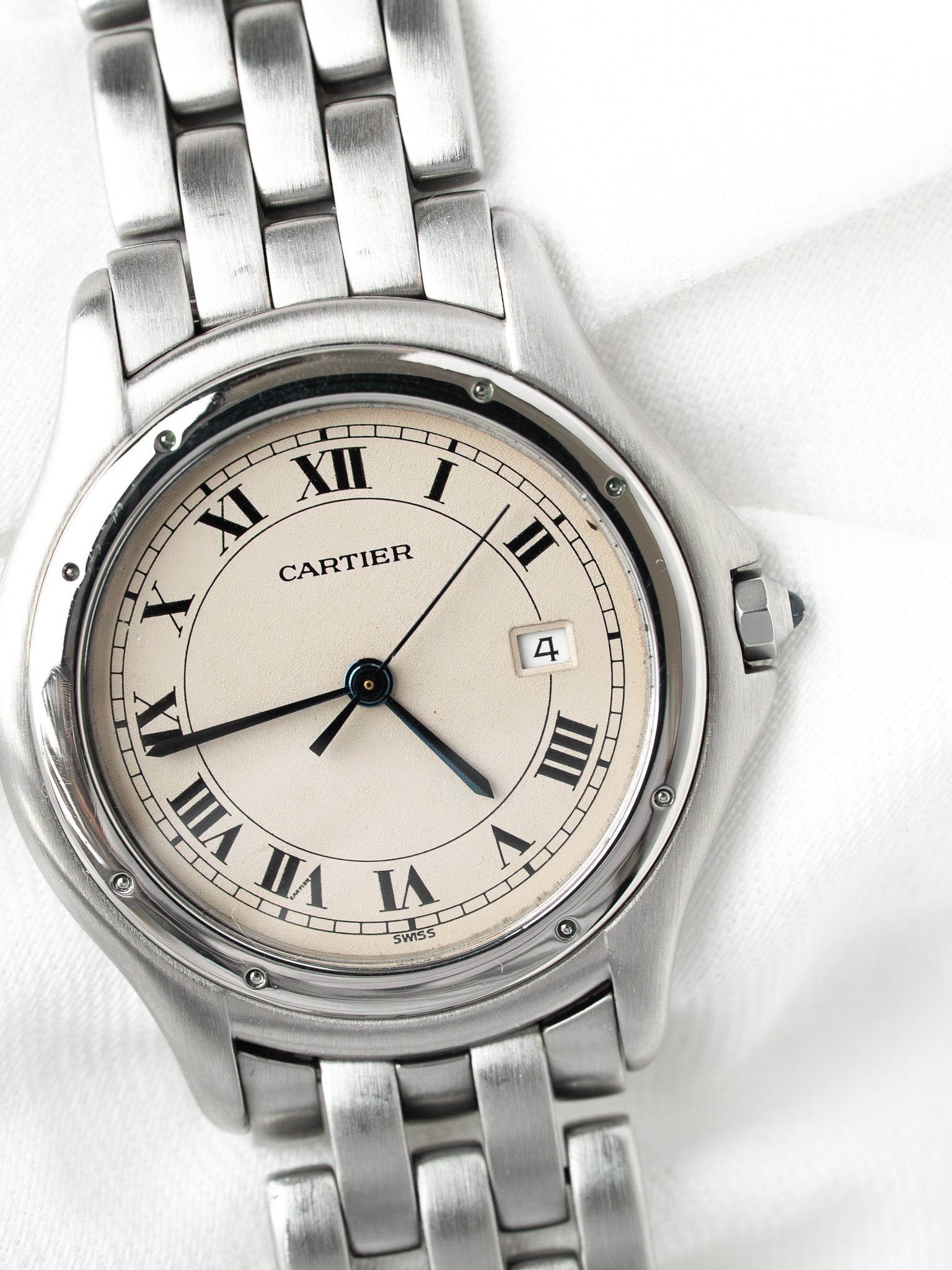 Montre Cartier Panthère Cougar 987904 Acier — Romains (1990s)