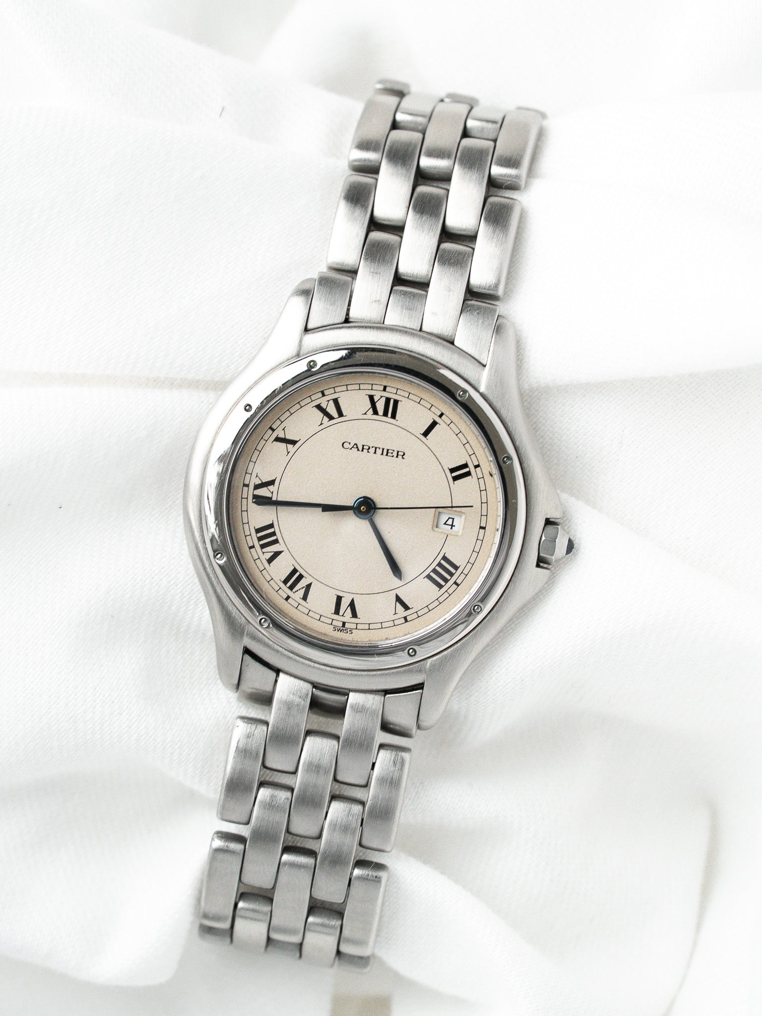 Montre Cartier Panthère Cougar 987904 Acier — Romains (1990s)