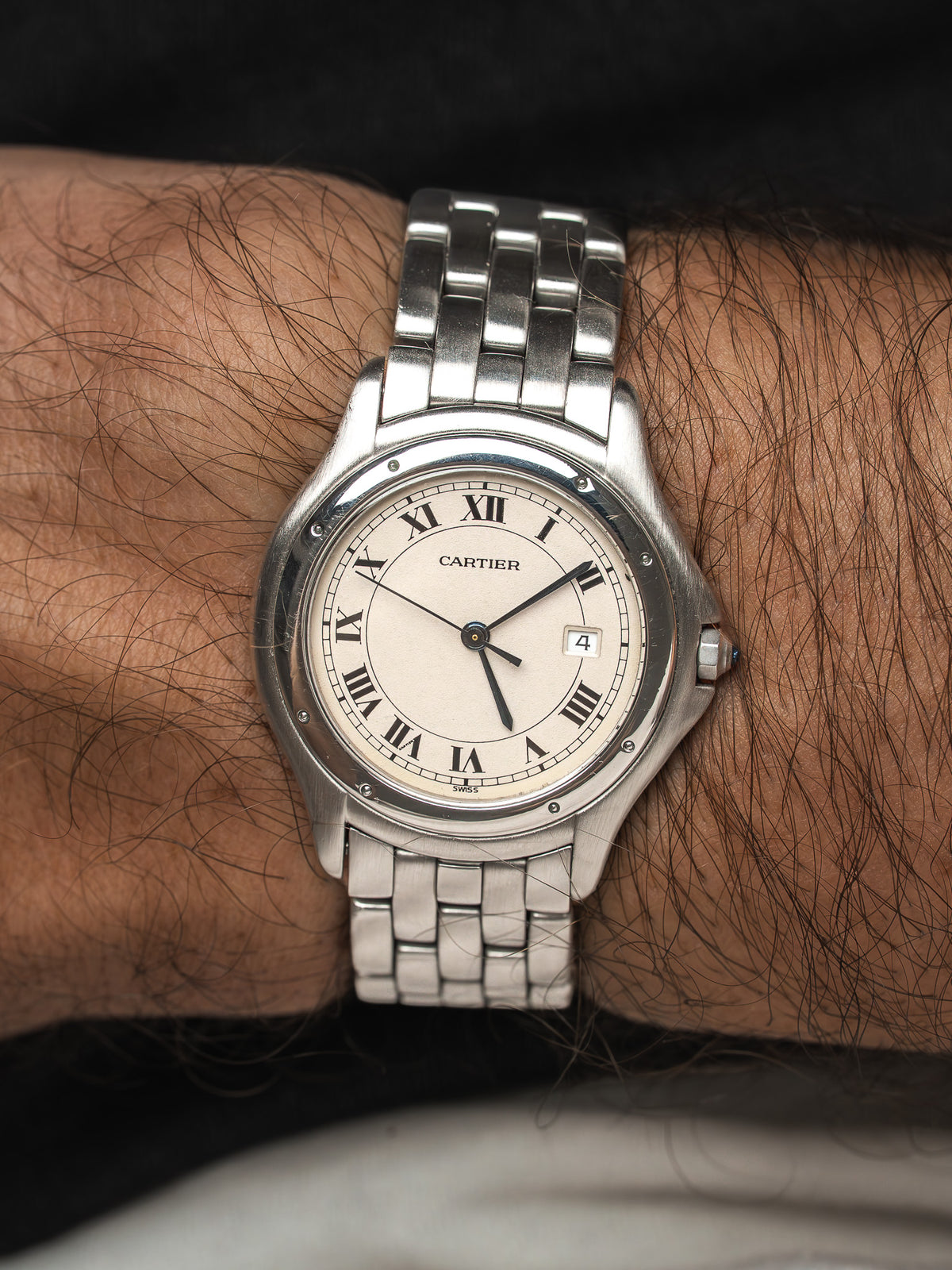 Montre Cartier Panthère Cougar 987904 Acier — Romains (1990s)
