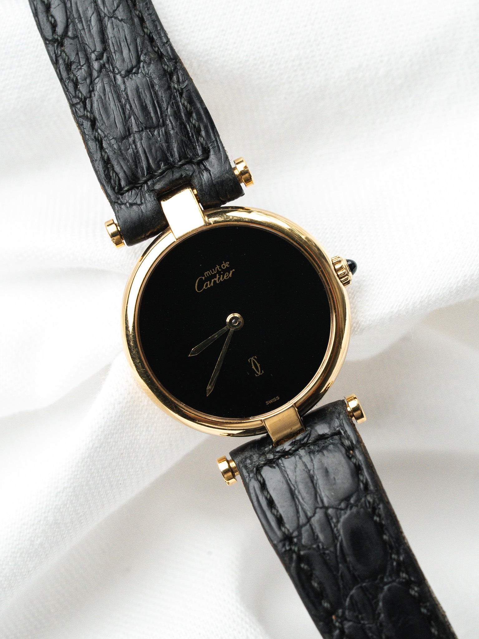 Cartier Must Vendôme 590004 — Negro, Pulsera Cartier (1990s) 