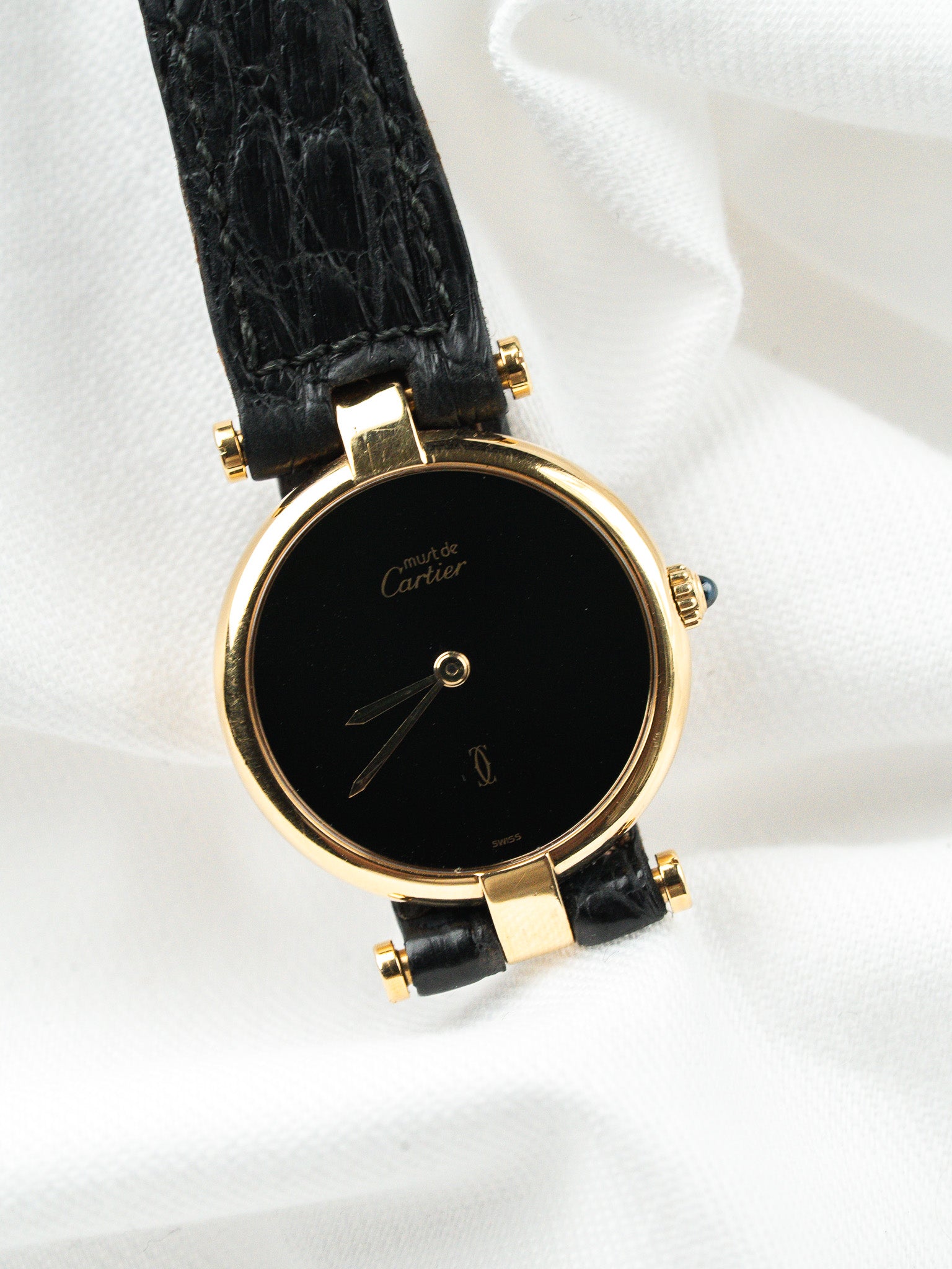Cartier Must Vendôme 590004 — Negro, Pulsera Cartier (1990s) 