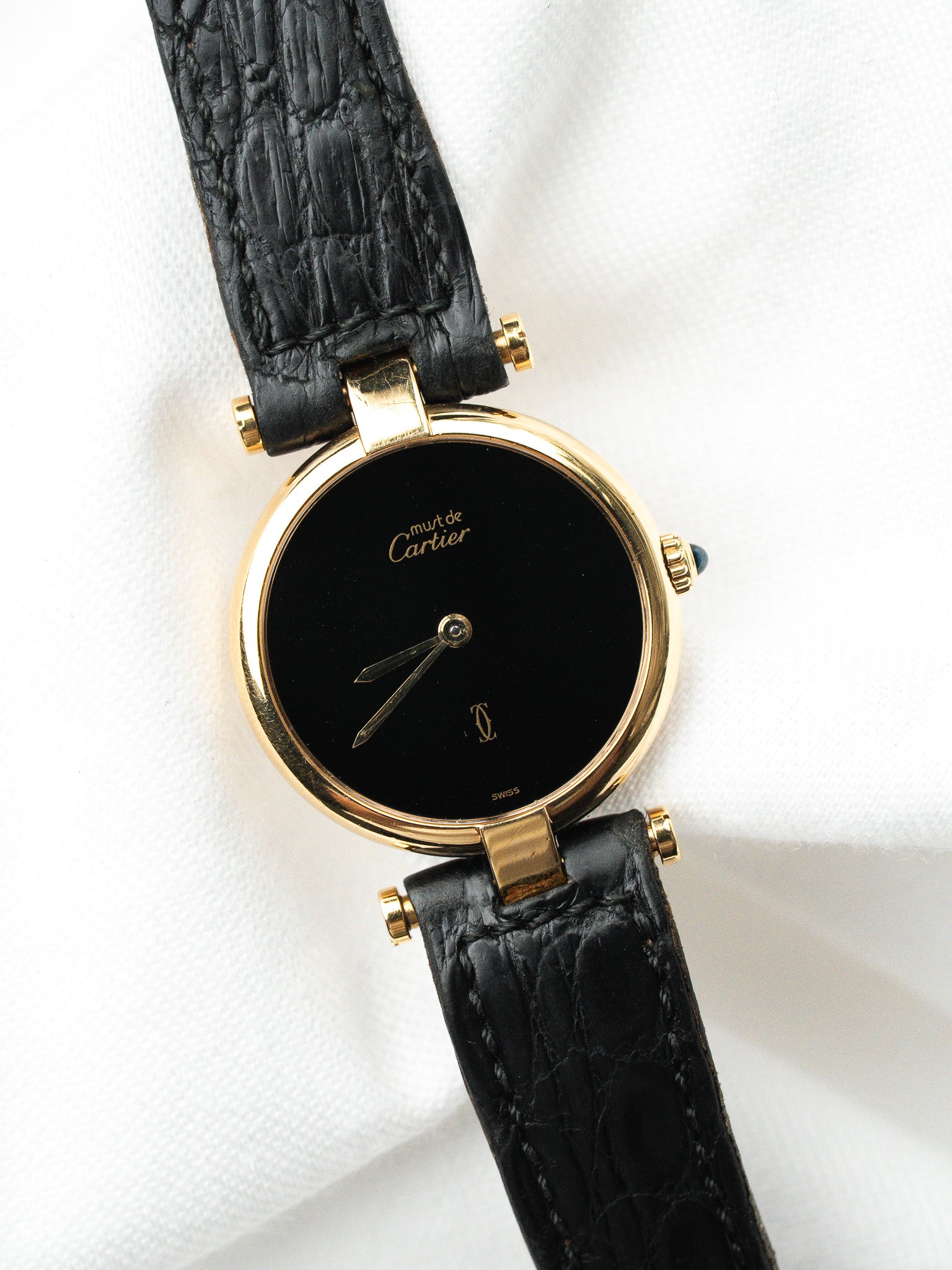 Cartier Must Vendôme 590004 — Negro, Pulsera Cartier (1990s) 