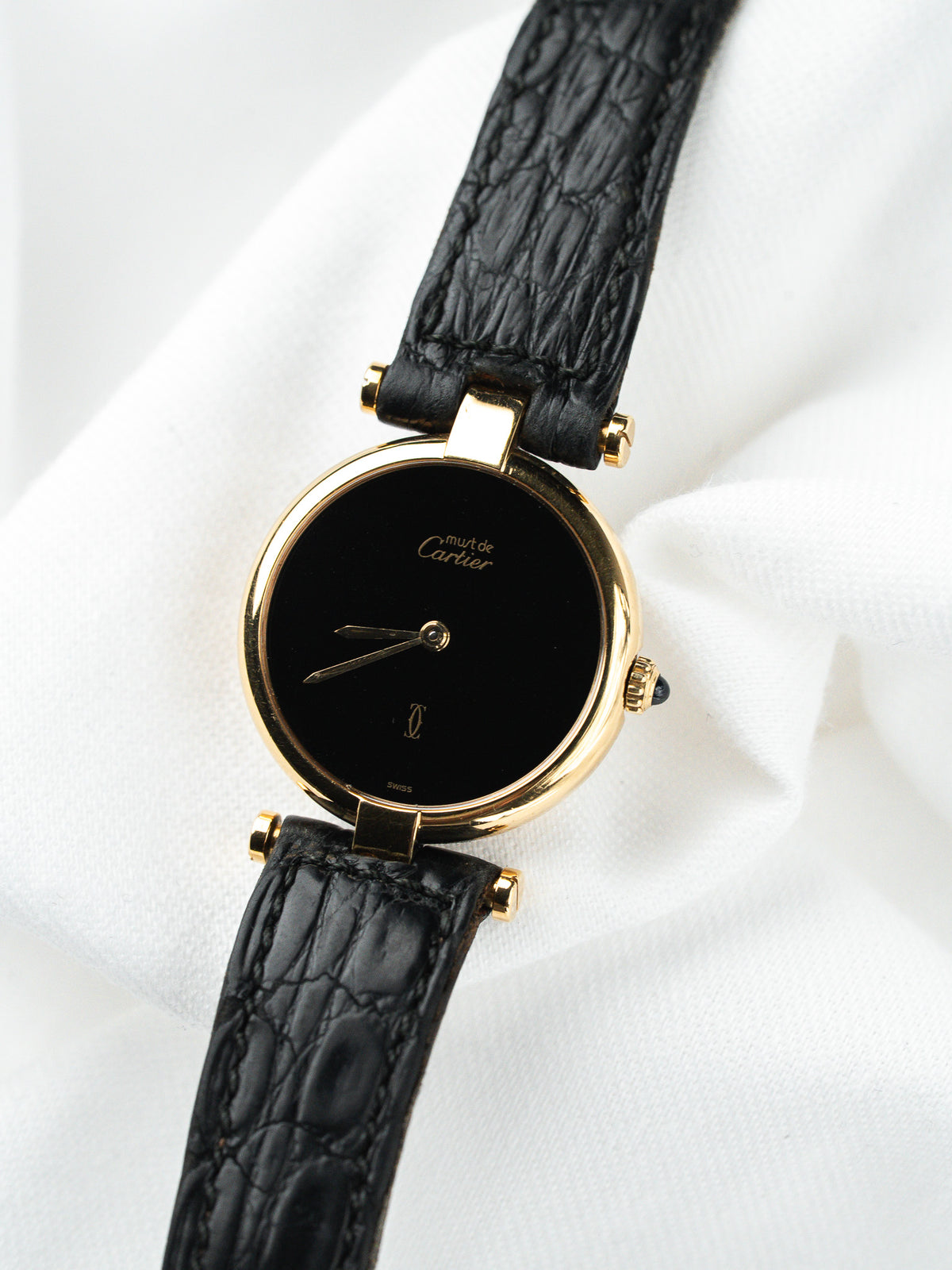 Cartier Must Vendôme 590004 — Negro, Pulsera Cartier (1990s) 