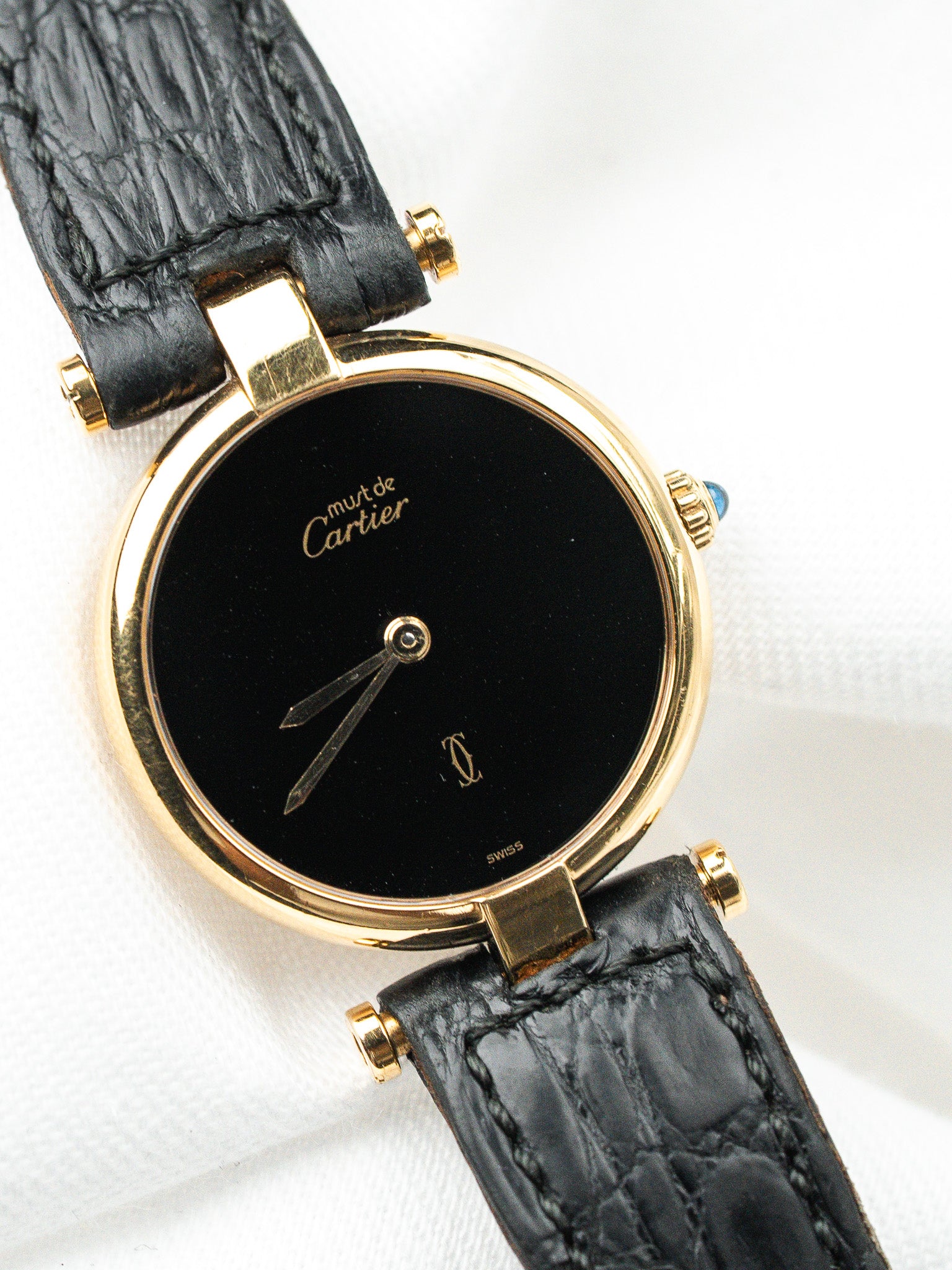 Cartier Must Vendôme 590004 — Negro, Pulsera Cartier (1990s) 