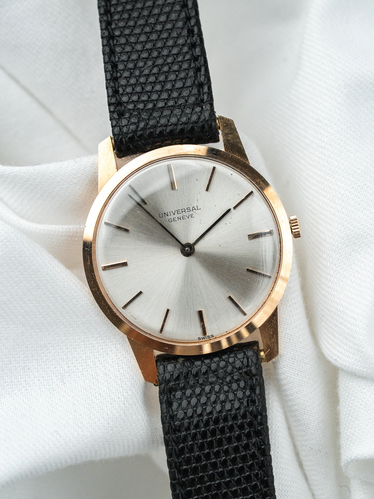 Universal Genève Vintage Uhr - 18 Karat Roségold Extra Flach (1964) 