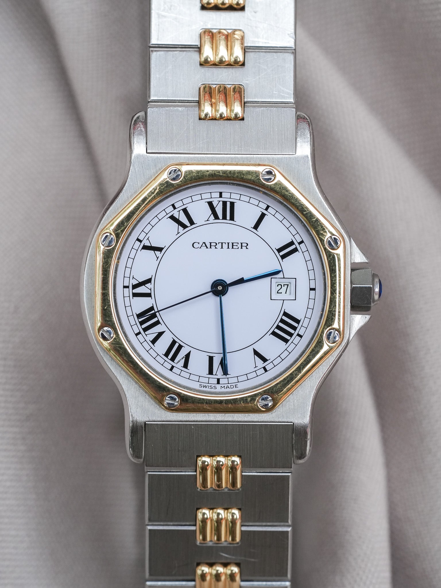 Cartier - Santos Octogonale 2965 Godron Automatique 29mm - 1990s 