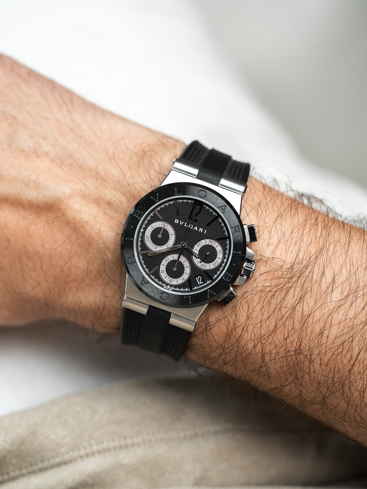 فينتاج Bvlgari Diagono DG37SCCH Watch — كرونو سيراميك (2010s) 