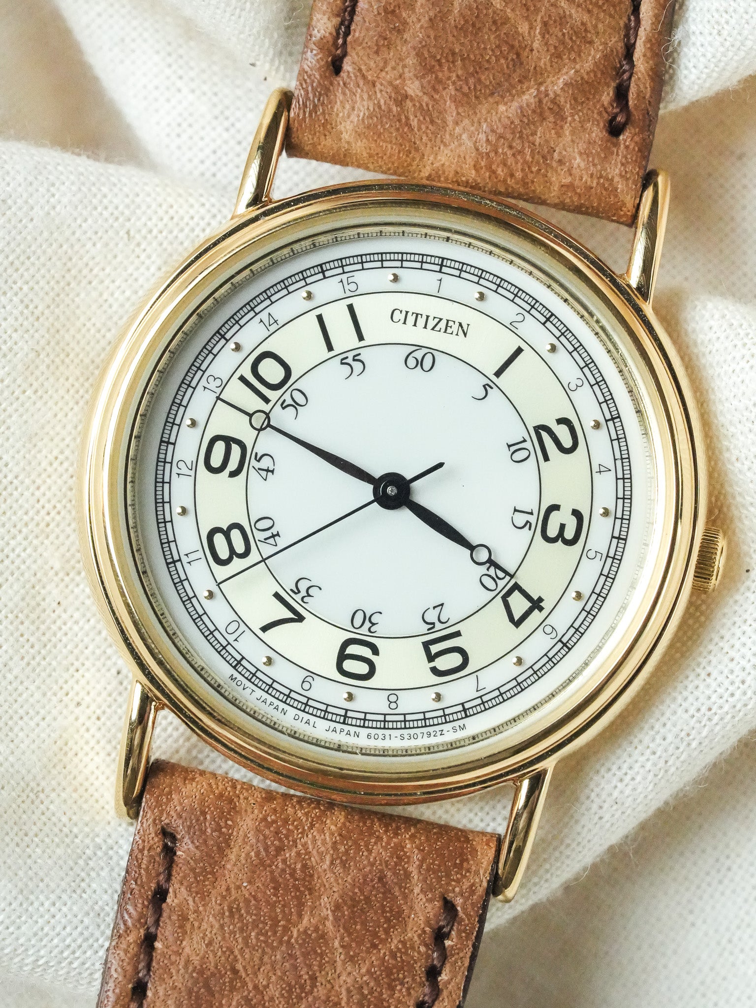 Citizen - Index double Plaqué or - NOS - 1988