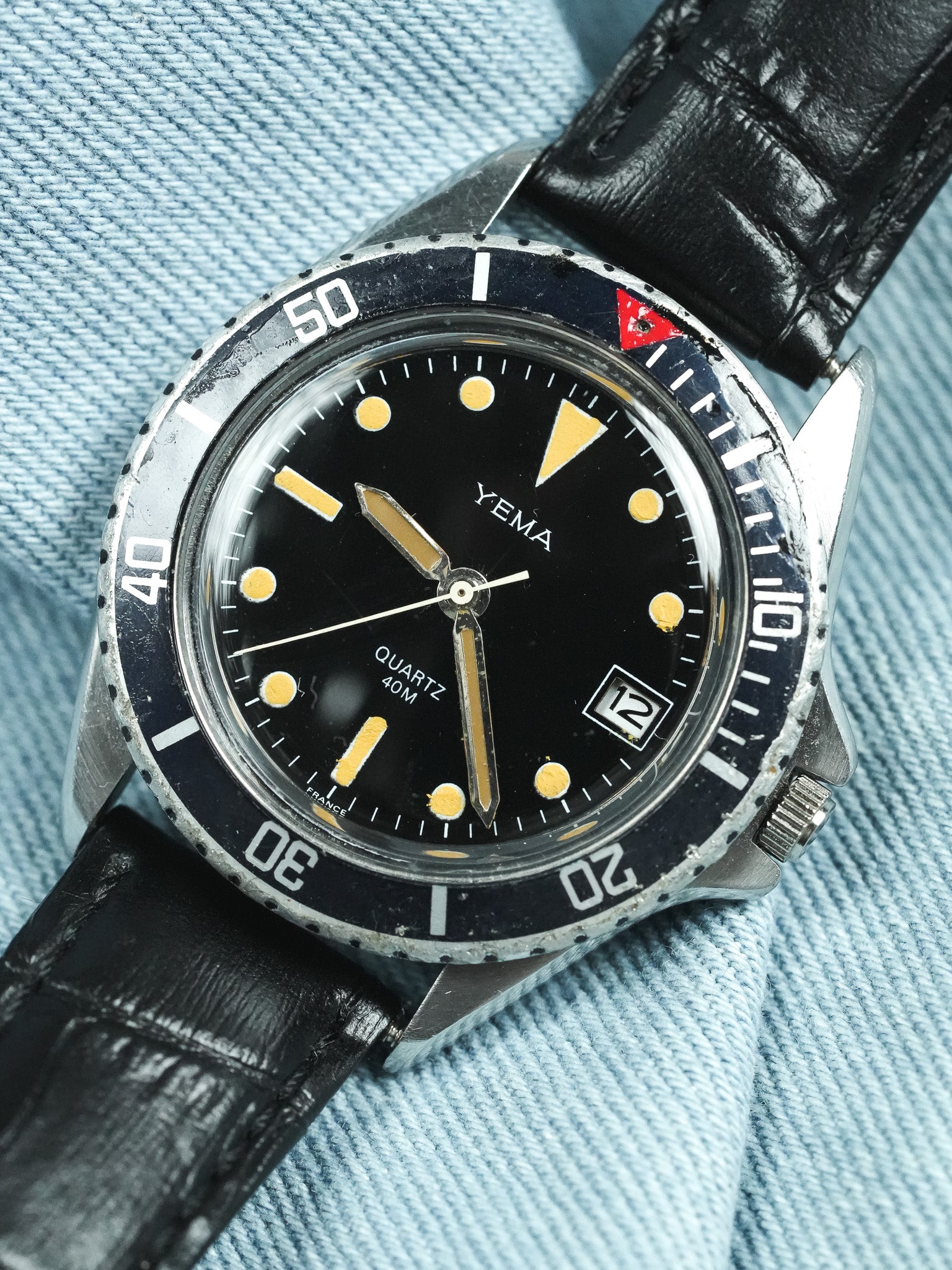 Yema - Submariner Quartz Black - 1980s 