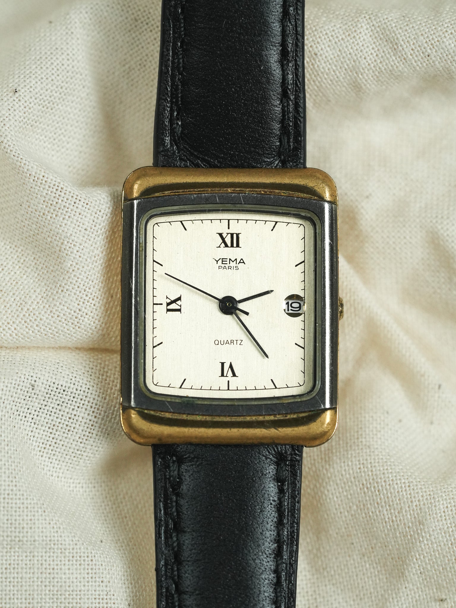 Yema - Mini Tank Gold Steel Date - 1990s 