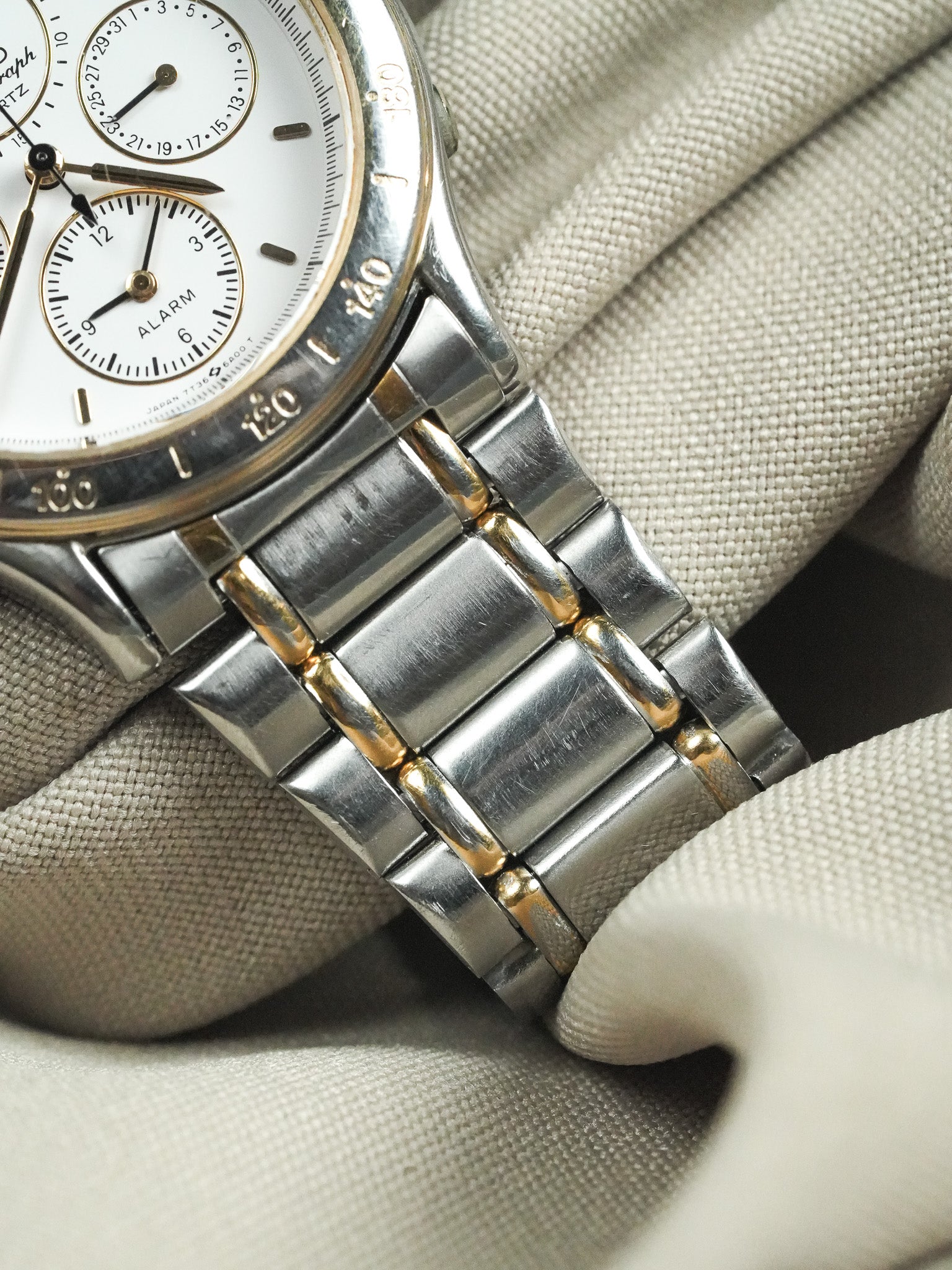 Seiko - Two-tone Moon Phase Chronograph Chronograph - 1989 