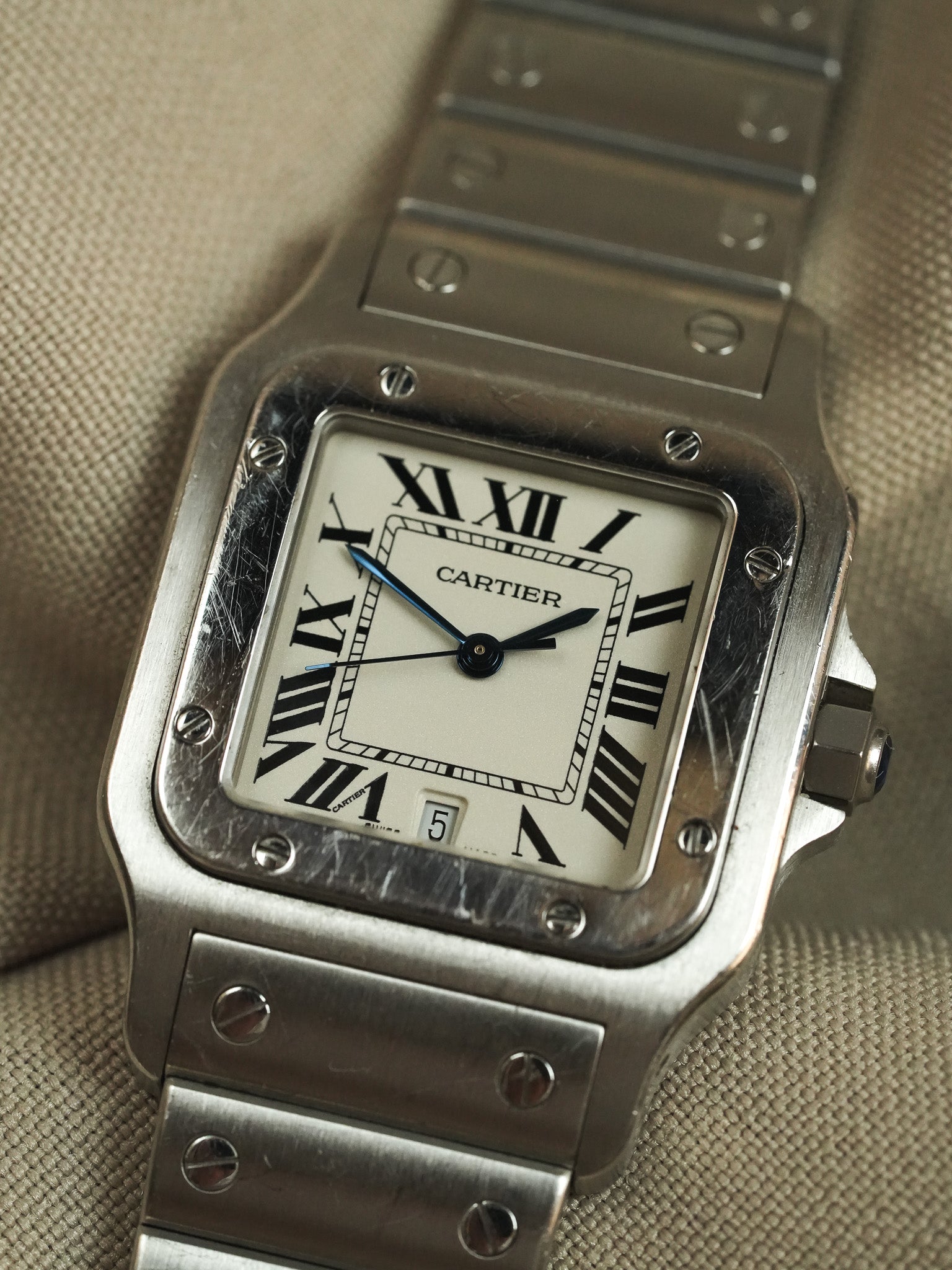 Cartier - Santos Curved 1564 Steel 29mm - 2000s 