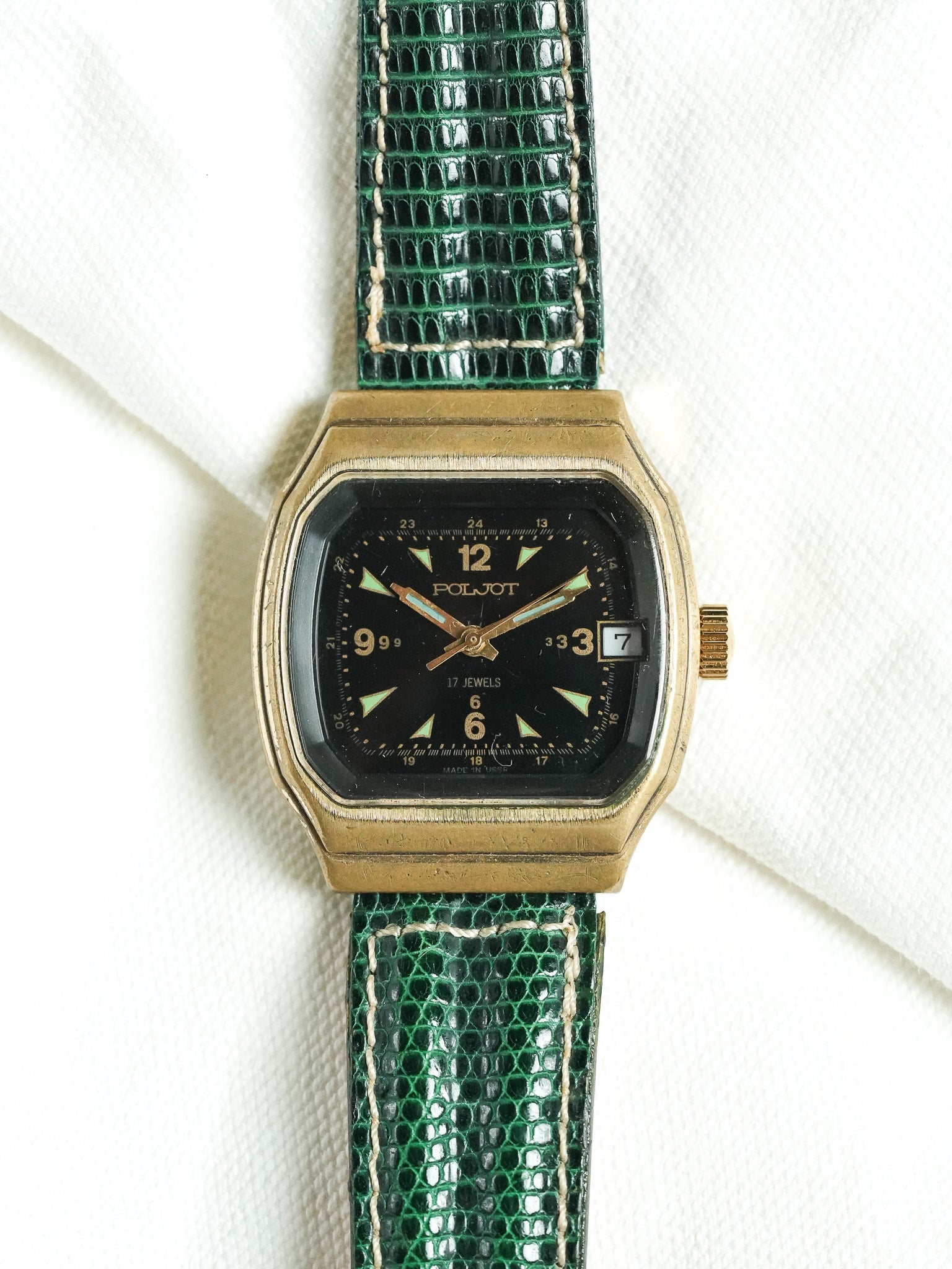 Poljot - Black And Green Dial - 1970s 