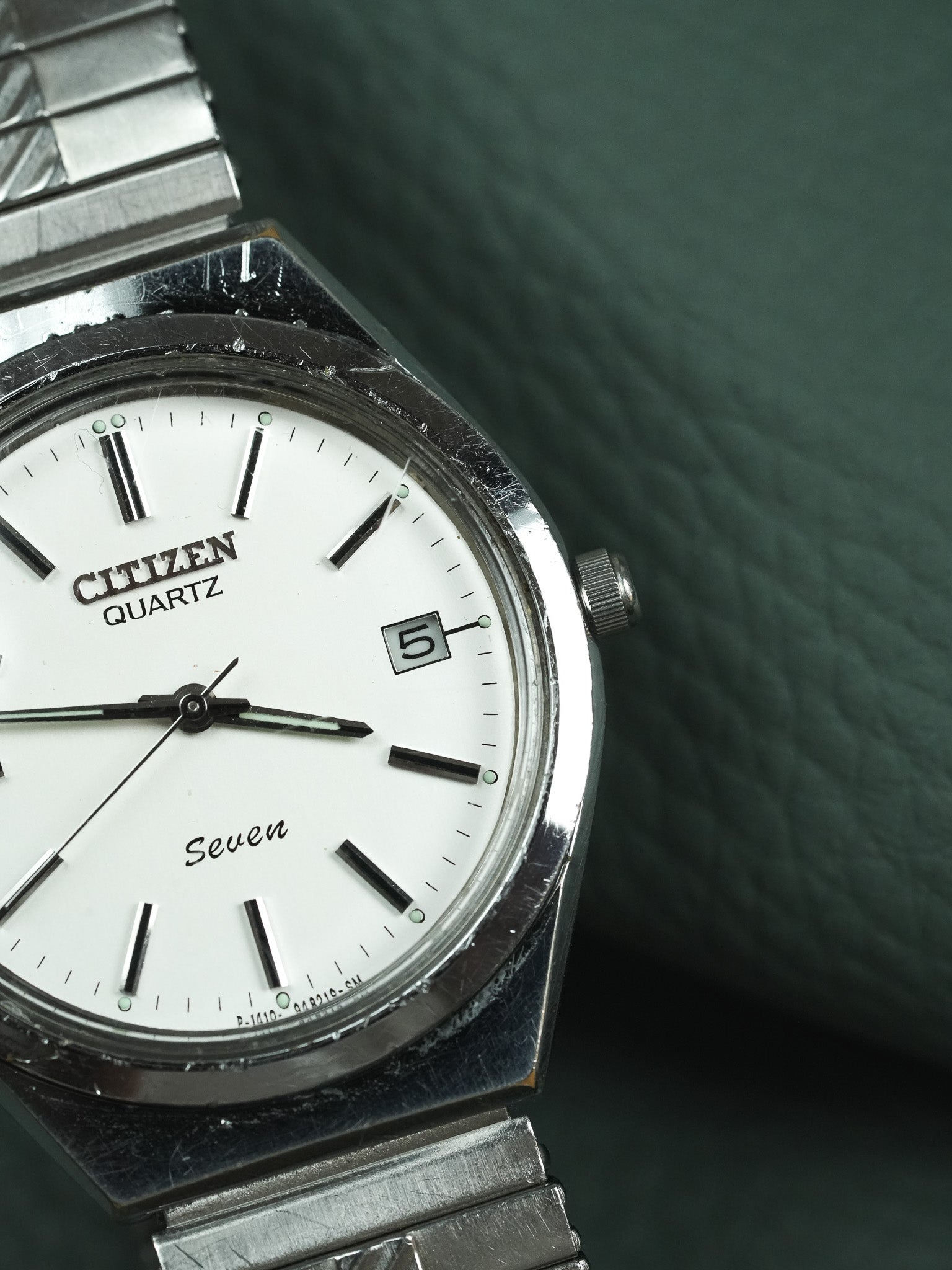Citizen - Tonneau Stahl Quarz Seven Date - 1990s 