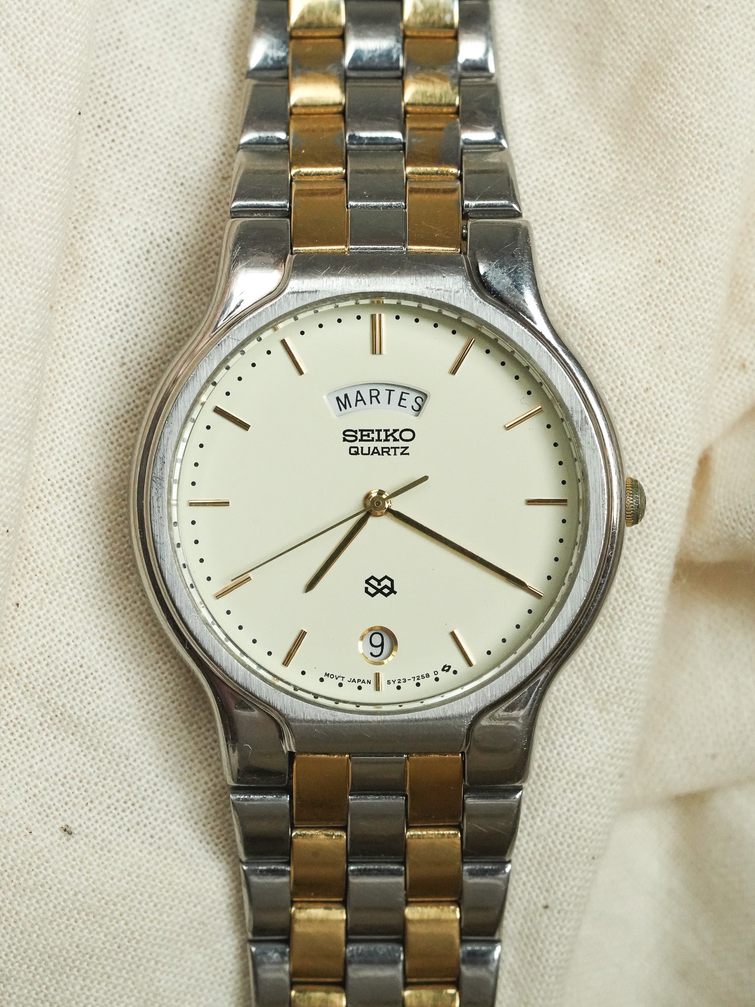 Seiko - Daydate Quartz Maille Or Acier - 1999