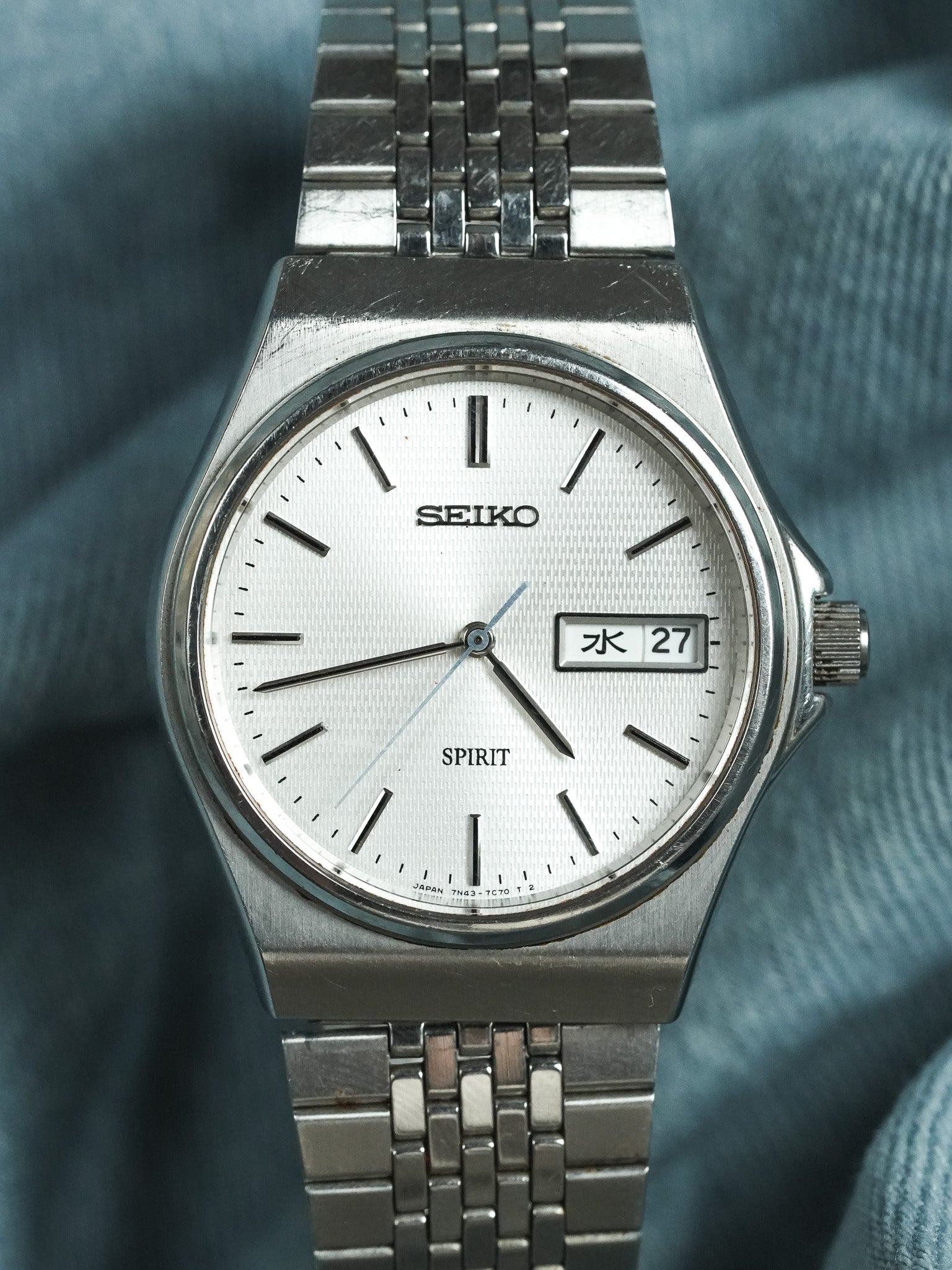 Seiko - Spirit Daydate Kanji Acier Tapissé - 1989