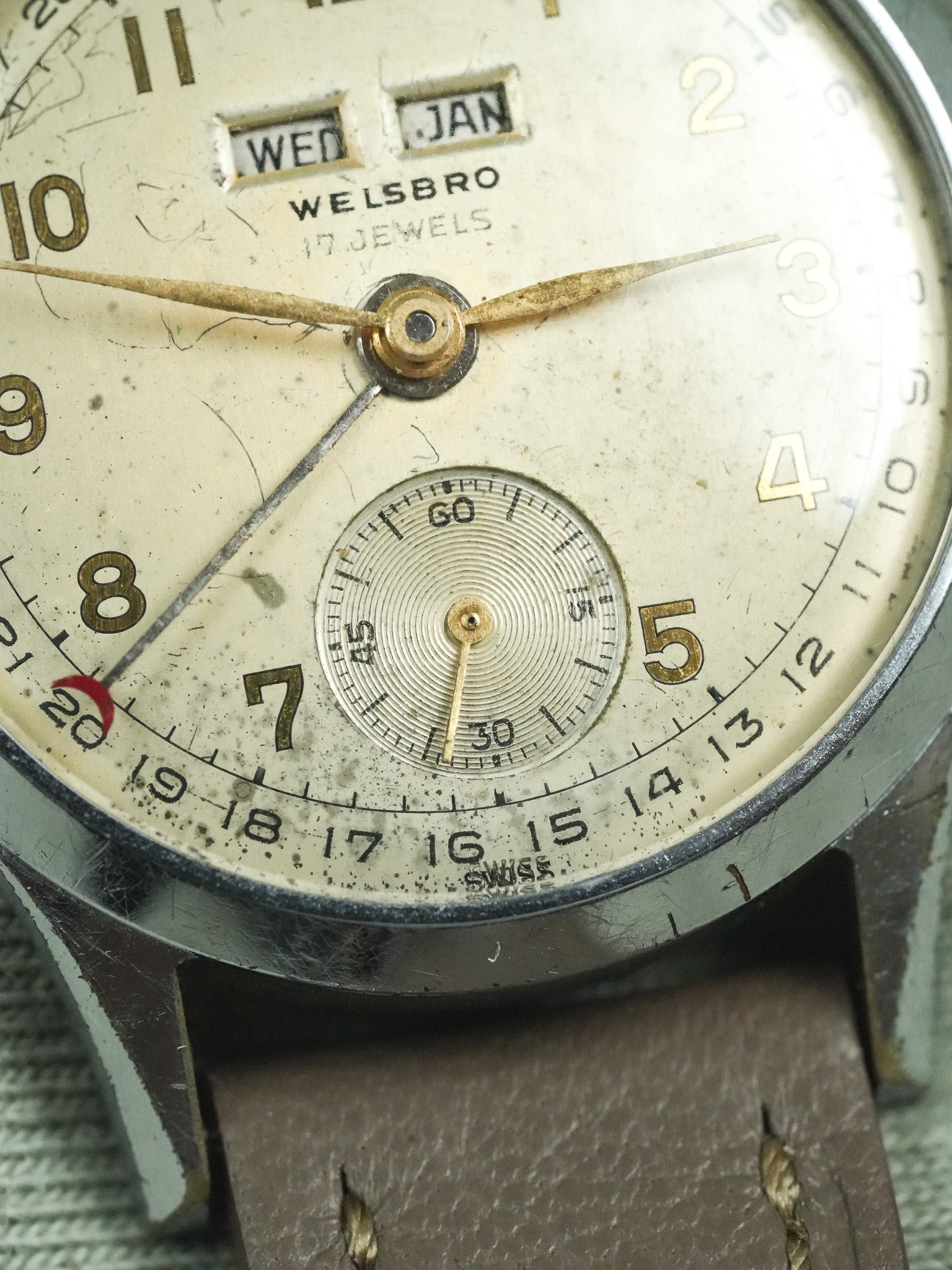 Welsbro - Triple Calendar Cream Patina - 1950s 