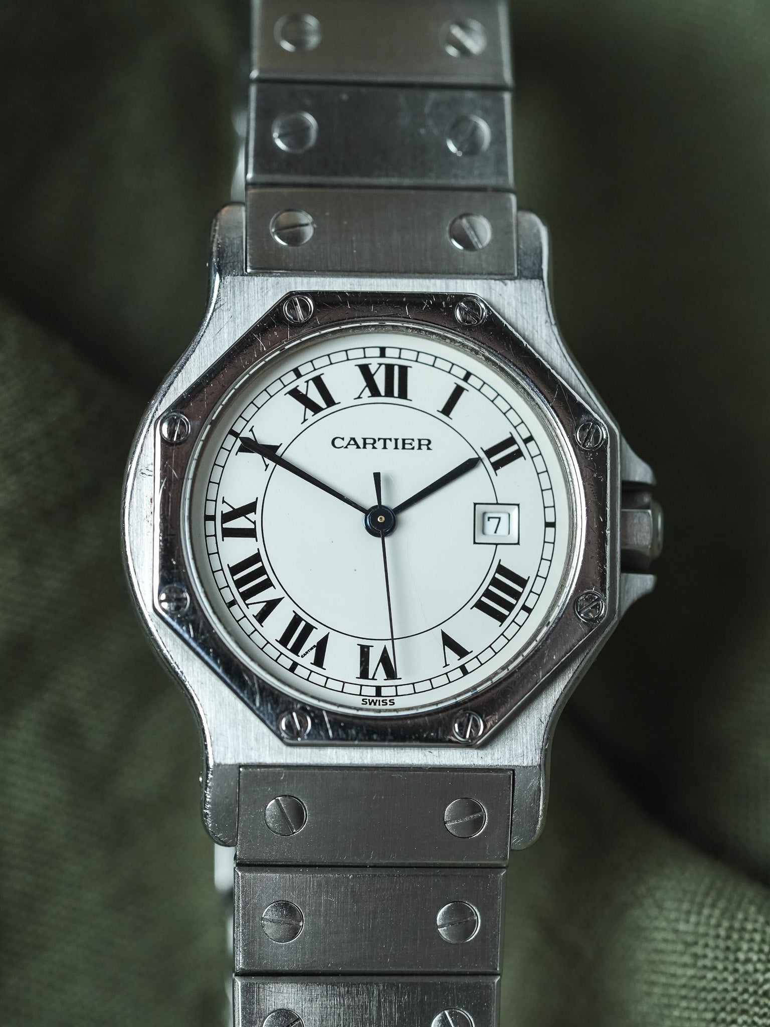 Cartier - Santos Octogonale 2965 Acier Automatique 29mm - Boite & Papier - 1980s