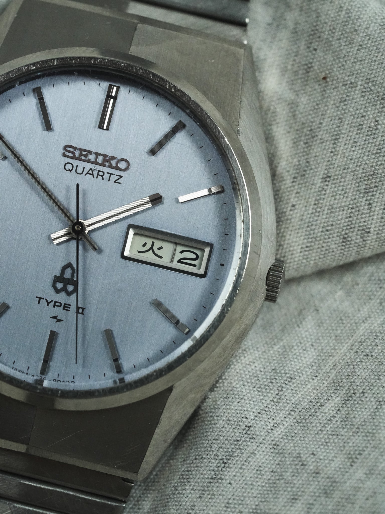 Seiko - Tipo II Daydate Kanji Quadrante blu grigio - 1977 