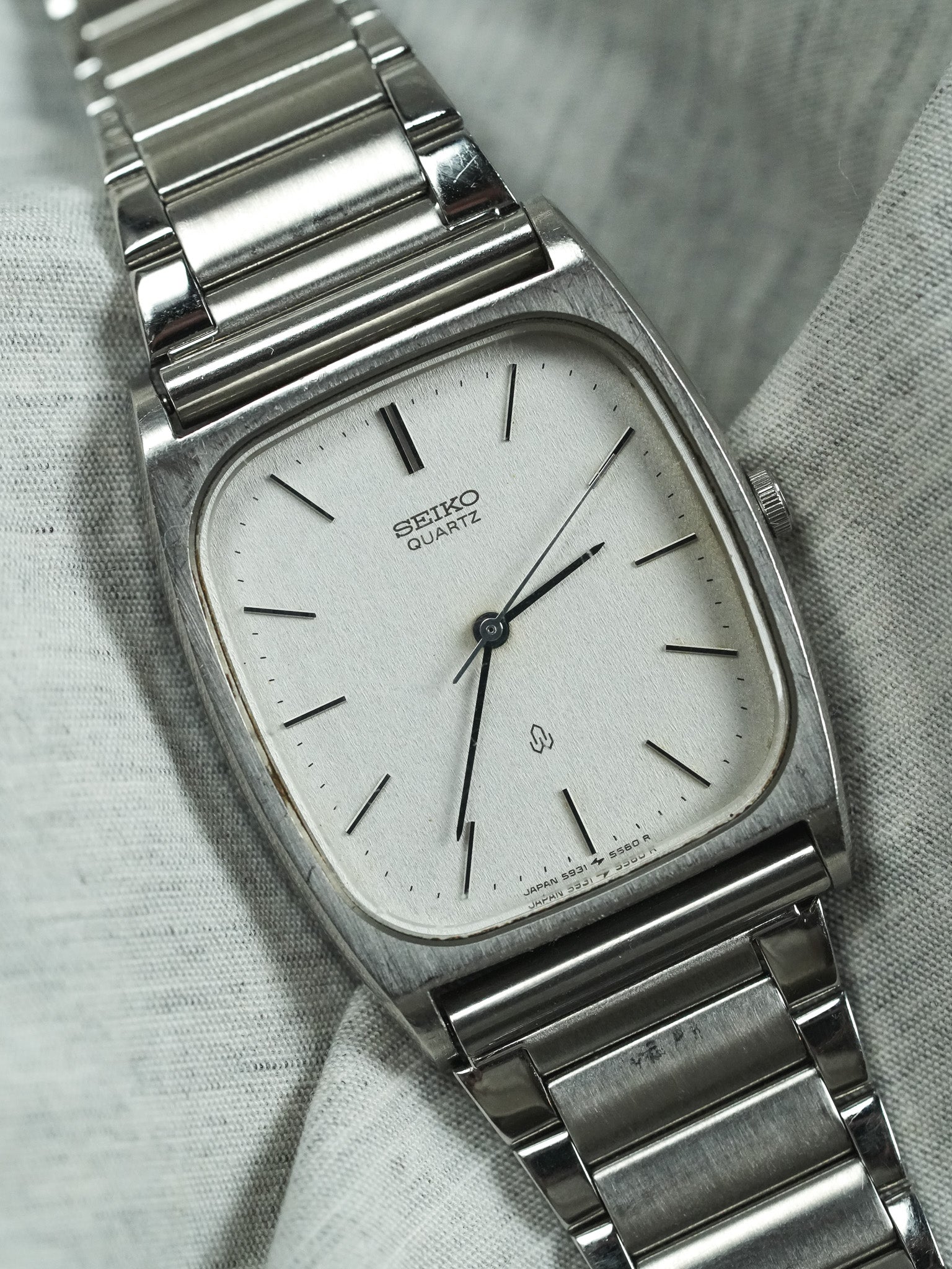 Seiko - Tonneau Acciaio Quadrante Acciaio - 1982 