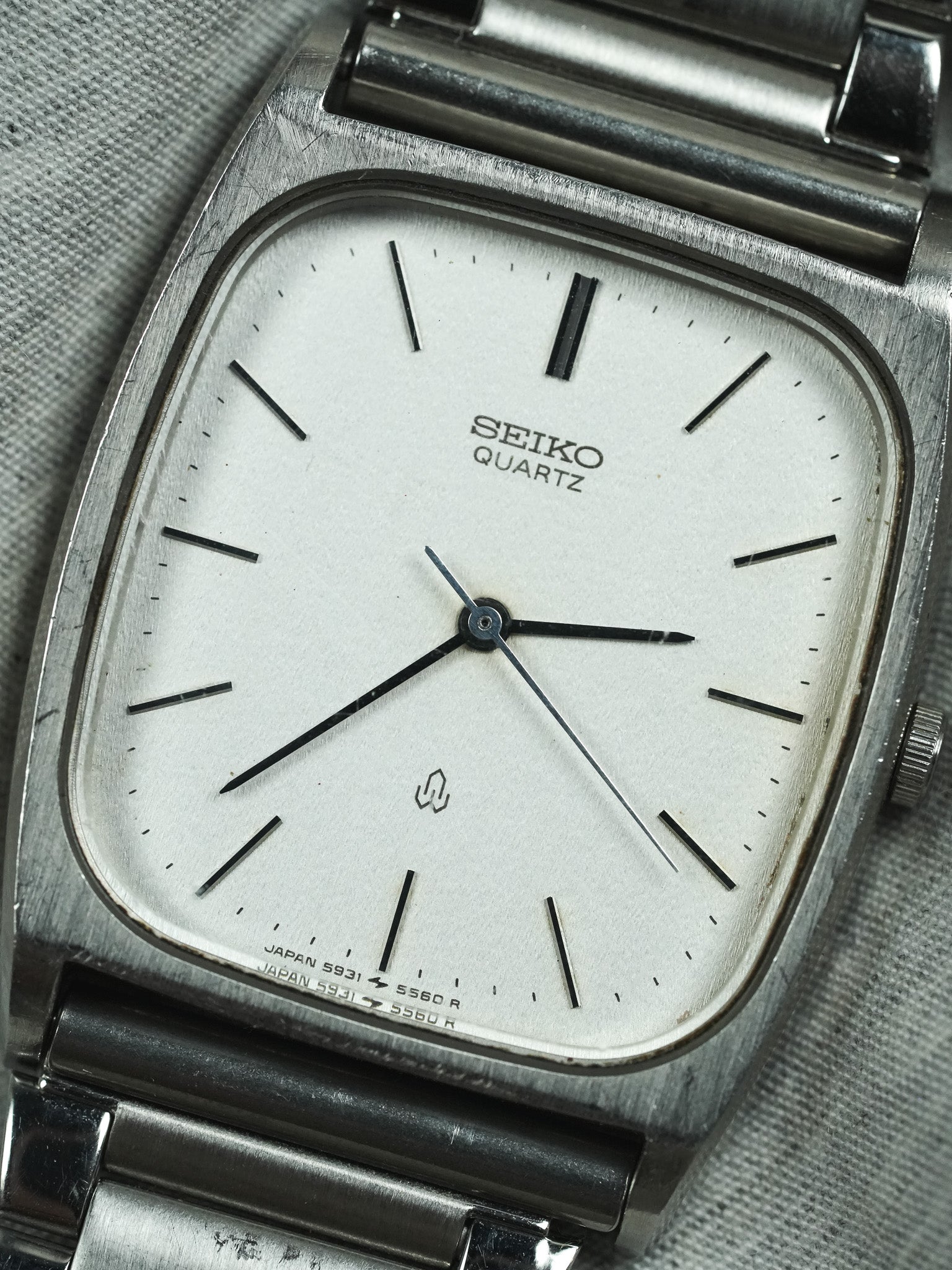 Seiko - Tonneau Stahl Zifferblatt Stahl - 1982 