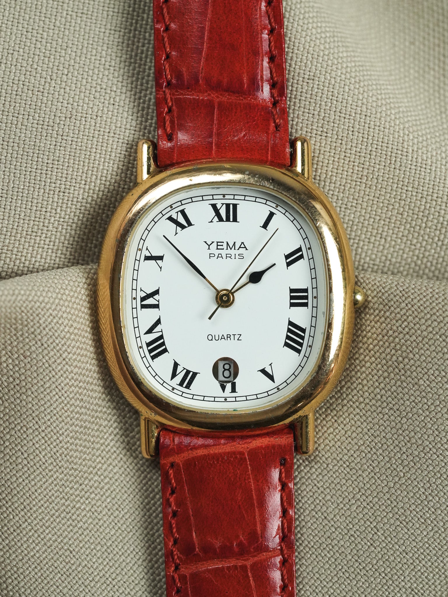 Yema - Ellisse Data 6h Quadrante bianco #2 - 1990s 