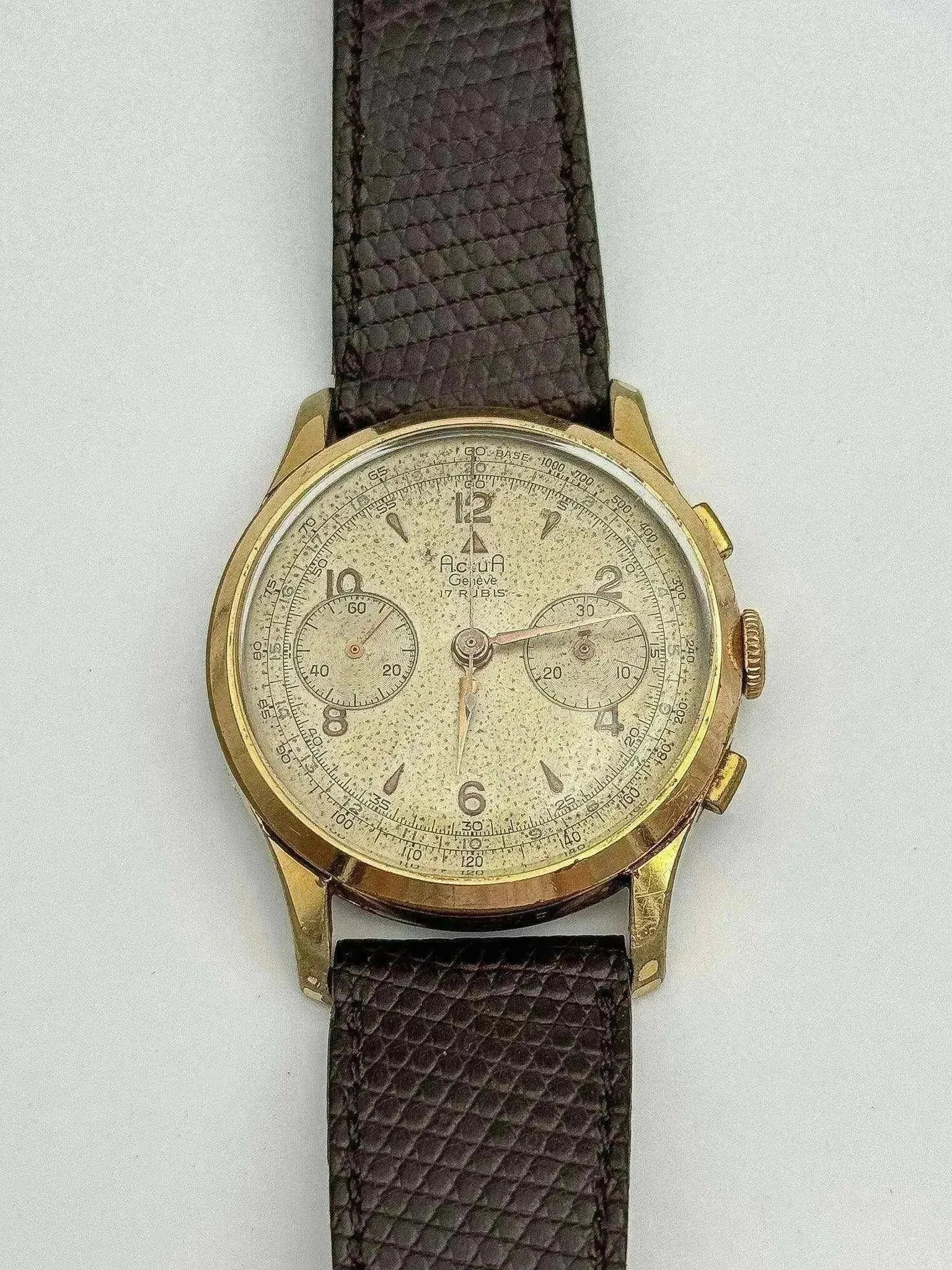 Actua Genève - Chrono Landeron Plaqué or - 1950s - Atelier Victor