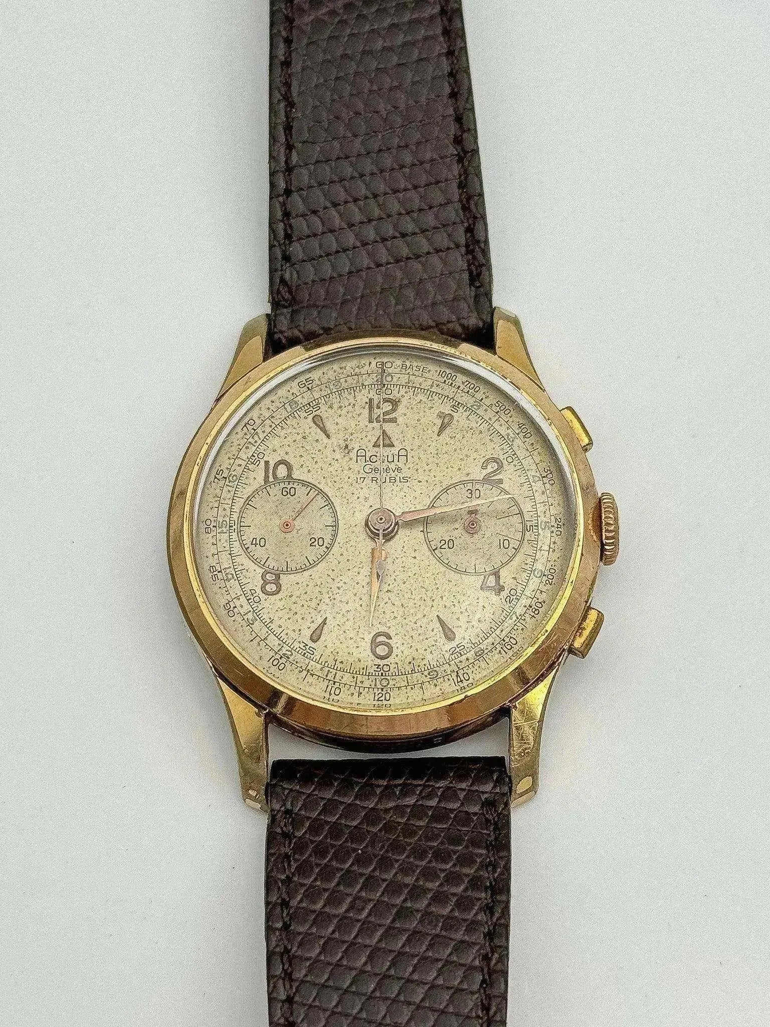 Actua Genève - Chrono Landeron Plaqué or - 1950s - Atelier Victor - Vintage  Shop