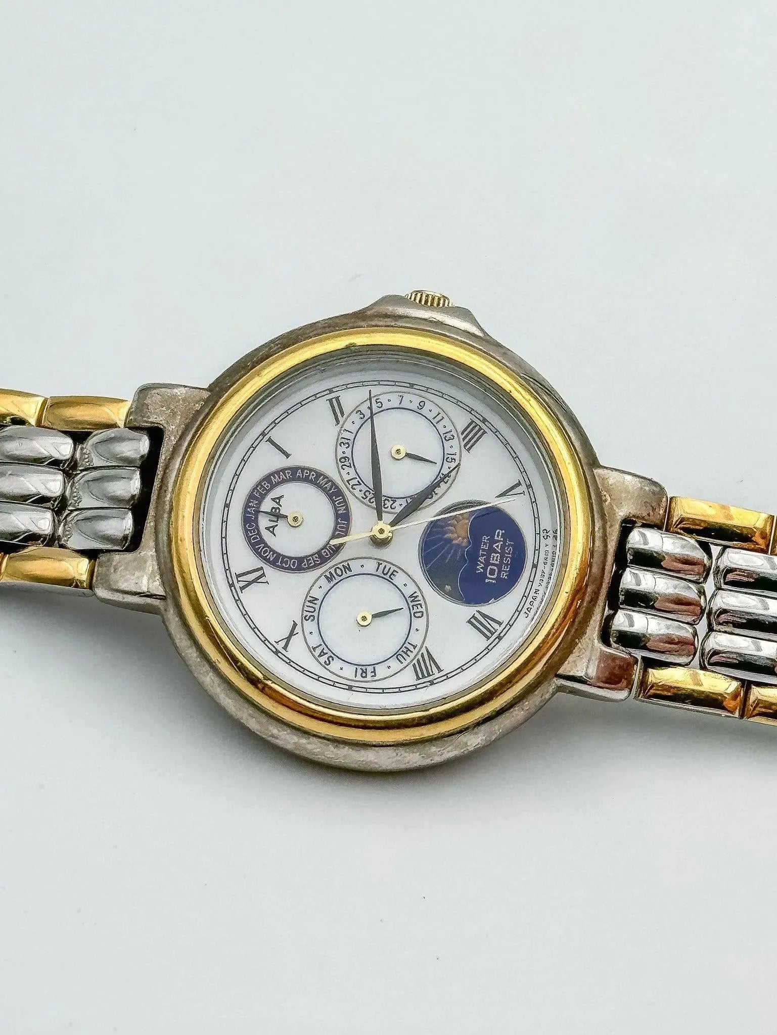 Alba by Seiko - Moonphase Triple Calendar - 1990s - Atelier Victor Paris - Vintage Watch Shop Dubai